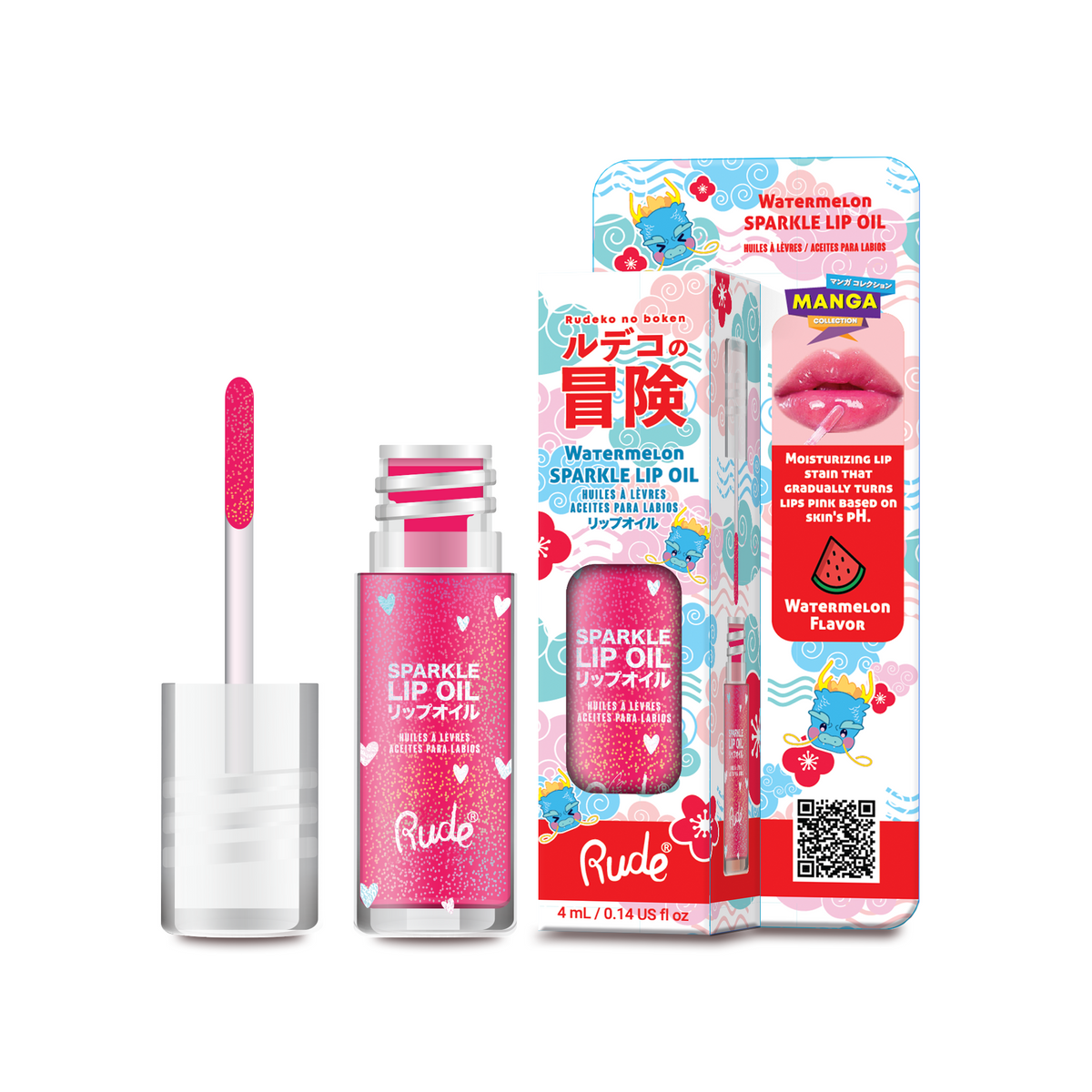 RUDE Manga Collection Sparkle Lip Oil
