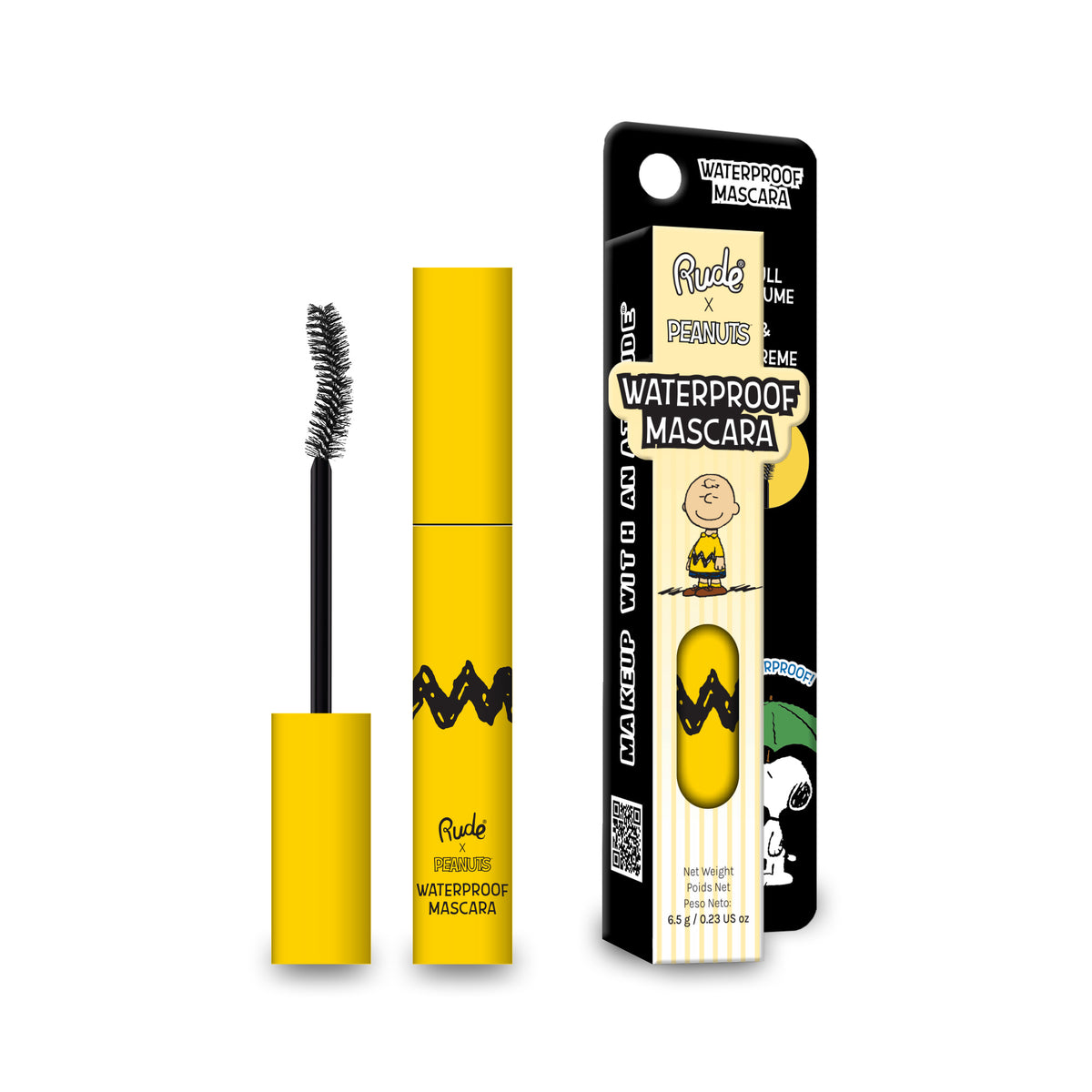 Peanuts Waterproof Mascara by Rude Cosmetics Brown Waterproof Mascara