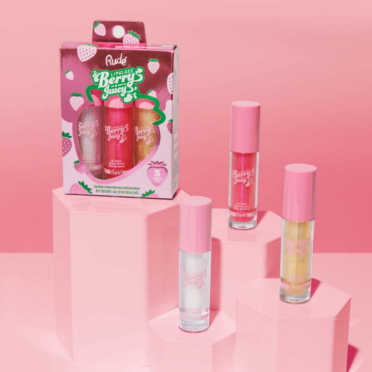 Berry Juicy Lip Gloss Trio Set – Rude Cosmetics