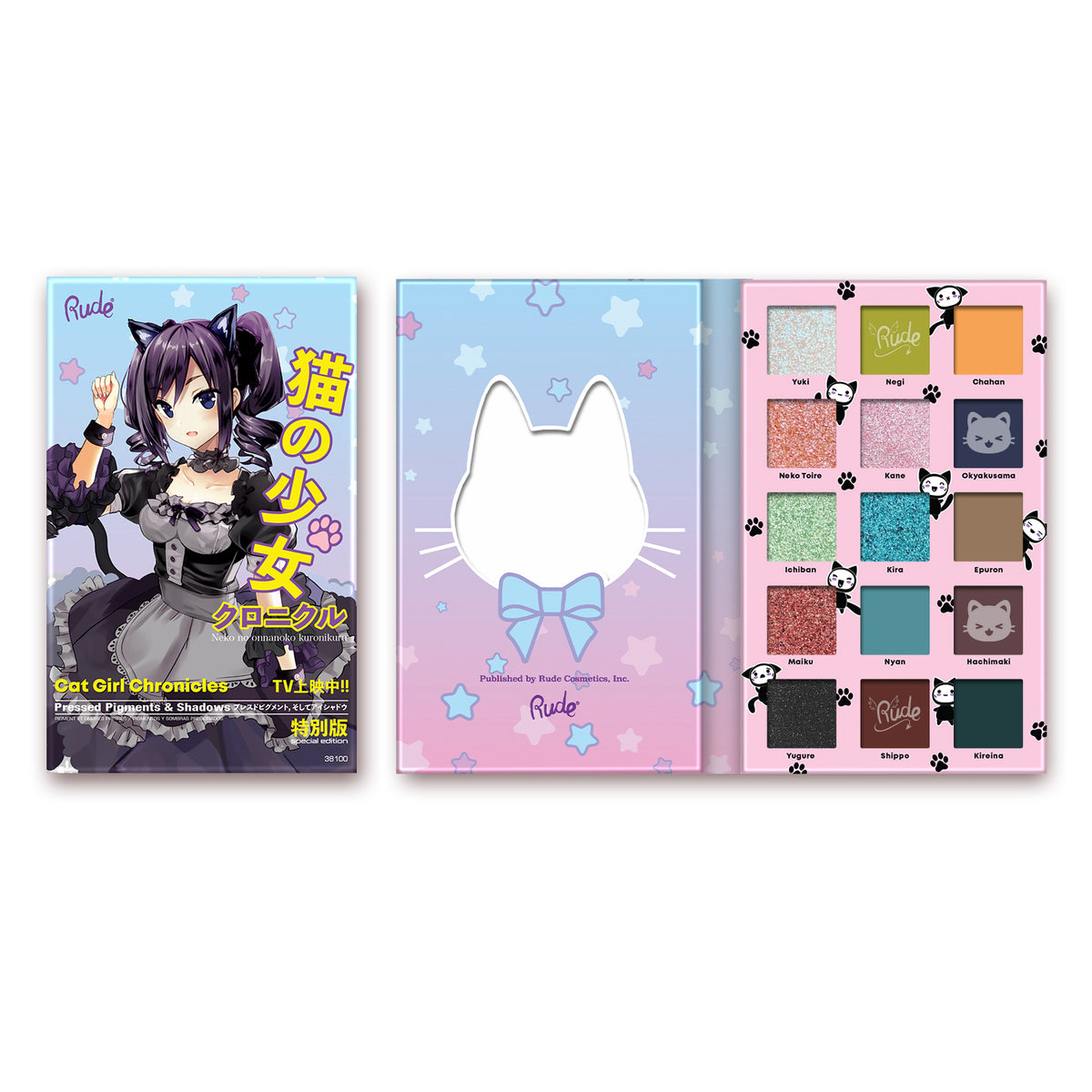 Manga Collection Pressed Pigments & Shadows Palette - Cat Girl Chronicles