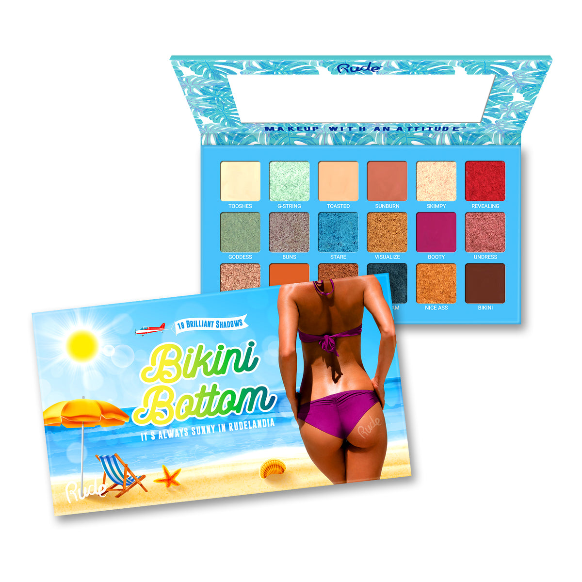 Bikini Bottom 18 Eyeshadow Palette Display Set, 12pcs