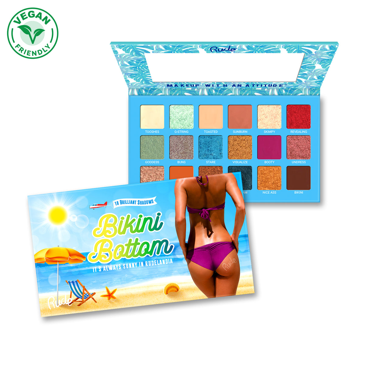 Bikini Bottom 18 Shades - Vegan Eyeshadow Palette