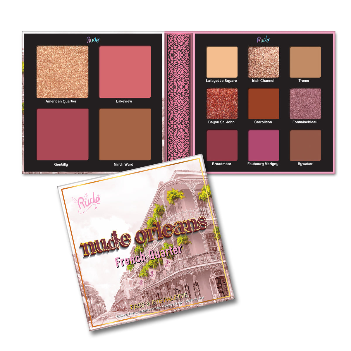 Nude Orleans Face and Eye Palette