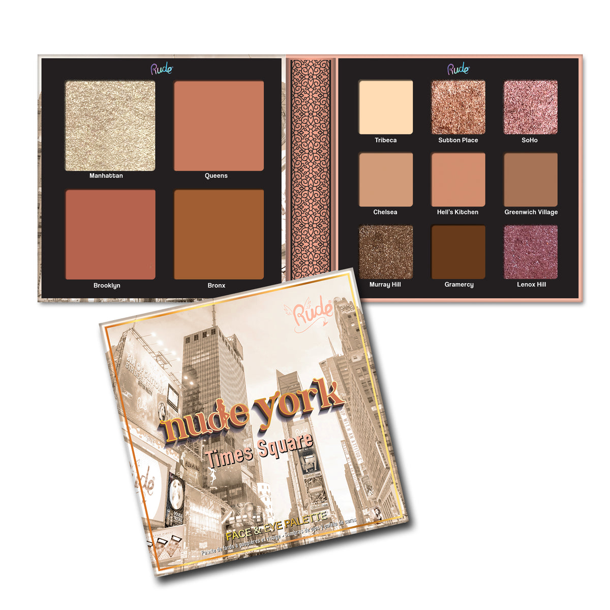 Nude York Face and Eye Palette