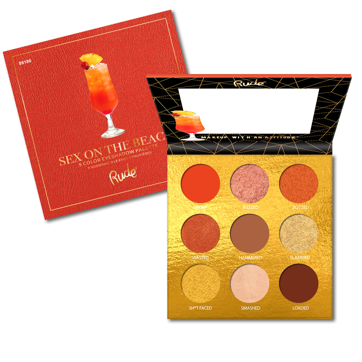 Cocktail Party 9 Color Vegan Eyeshadow Palette - Sex on The Beach