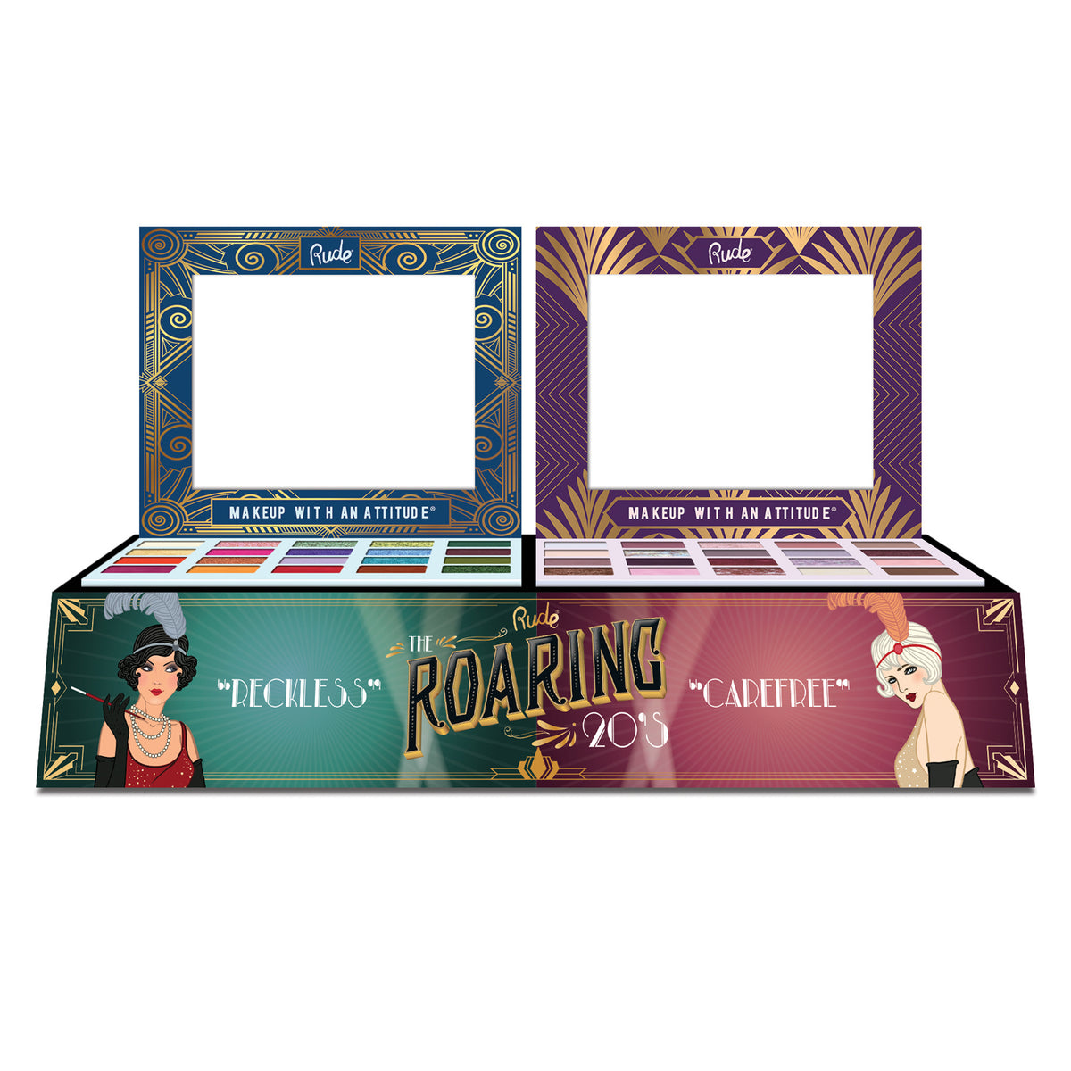 The Roaring 20s Eyeshadow Palette Display Set A 24pcs Rude Cosmetics 