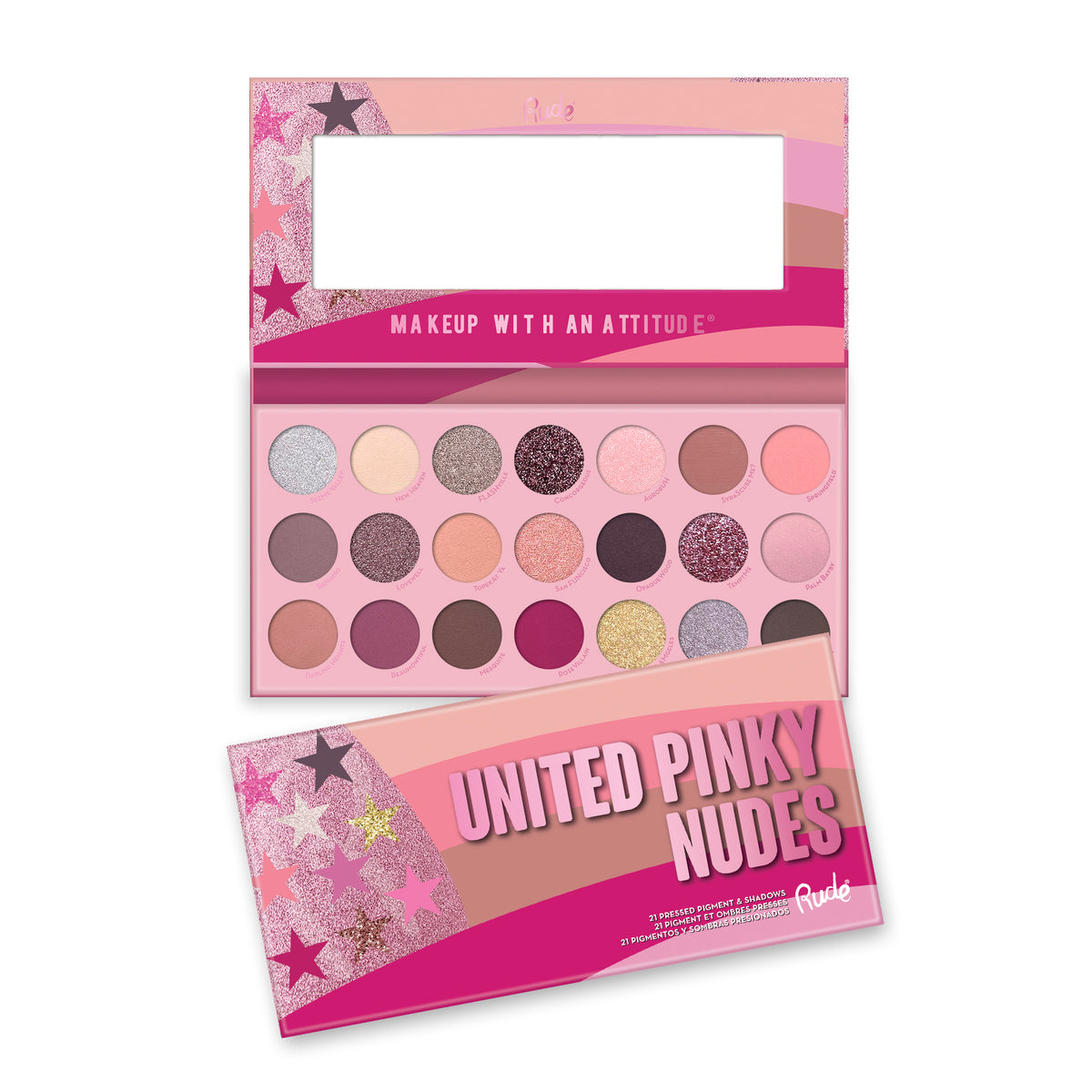 United Pinky Nudes - 21 Pressed Pigment & Shadows Palette