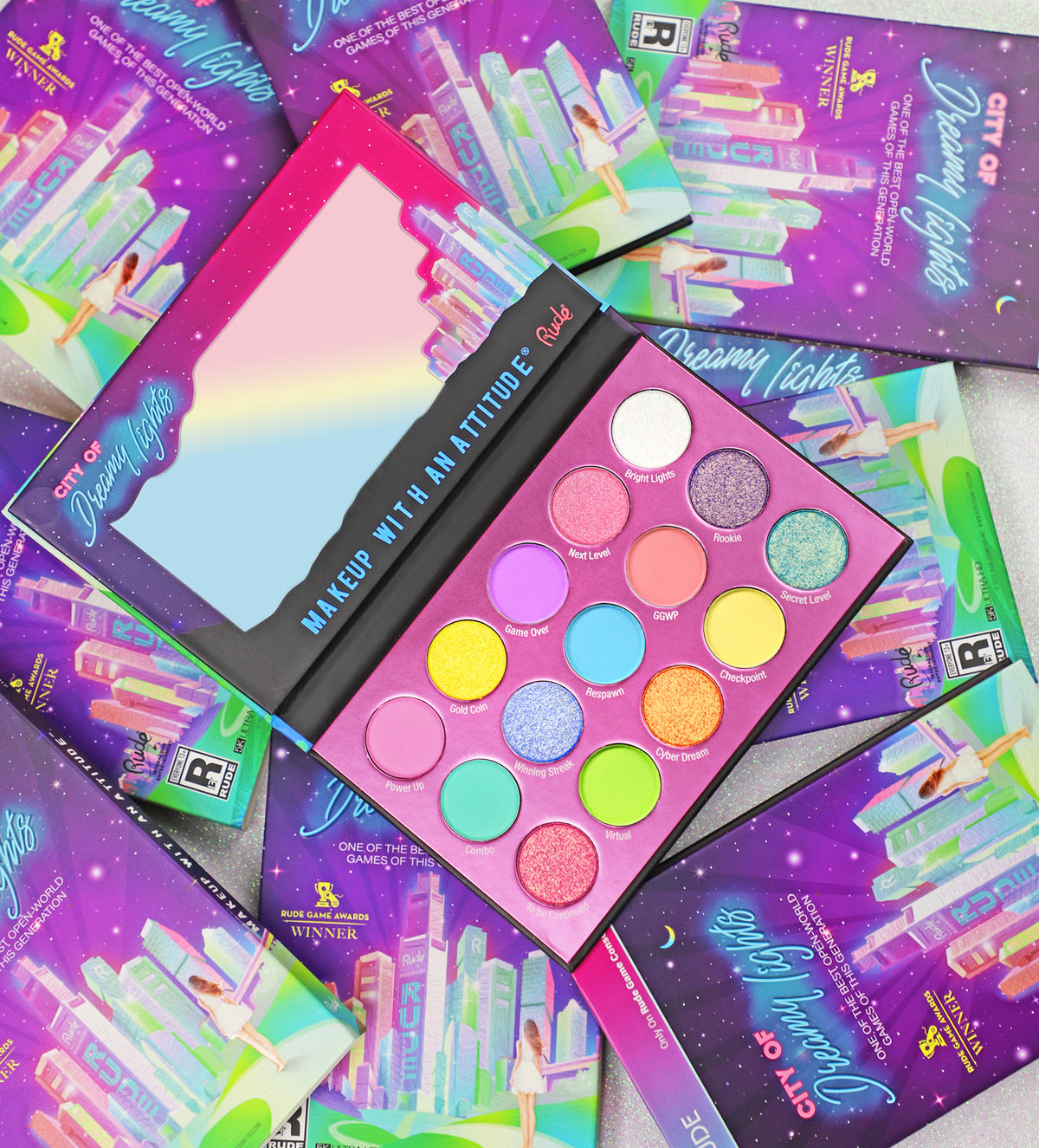 City of Dreamy Lights Pastel Eyeshadow Palette Playful Life Style