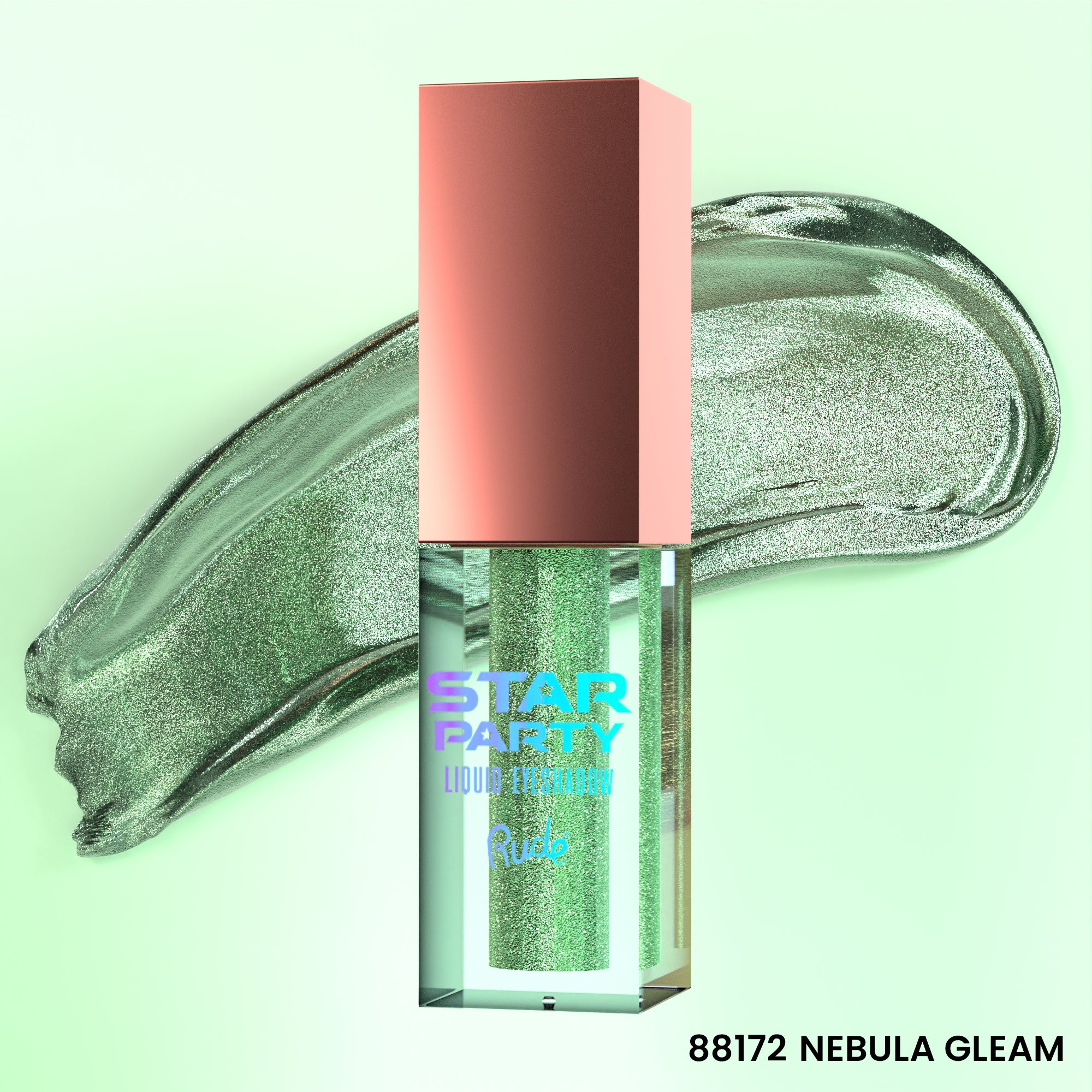 Rude Star Party Liquid Glitter Eyeshadow Nebula Gleam product package