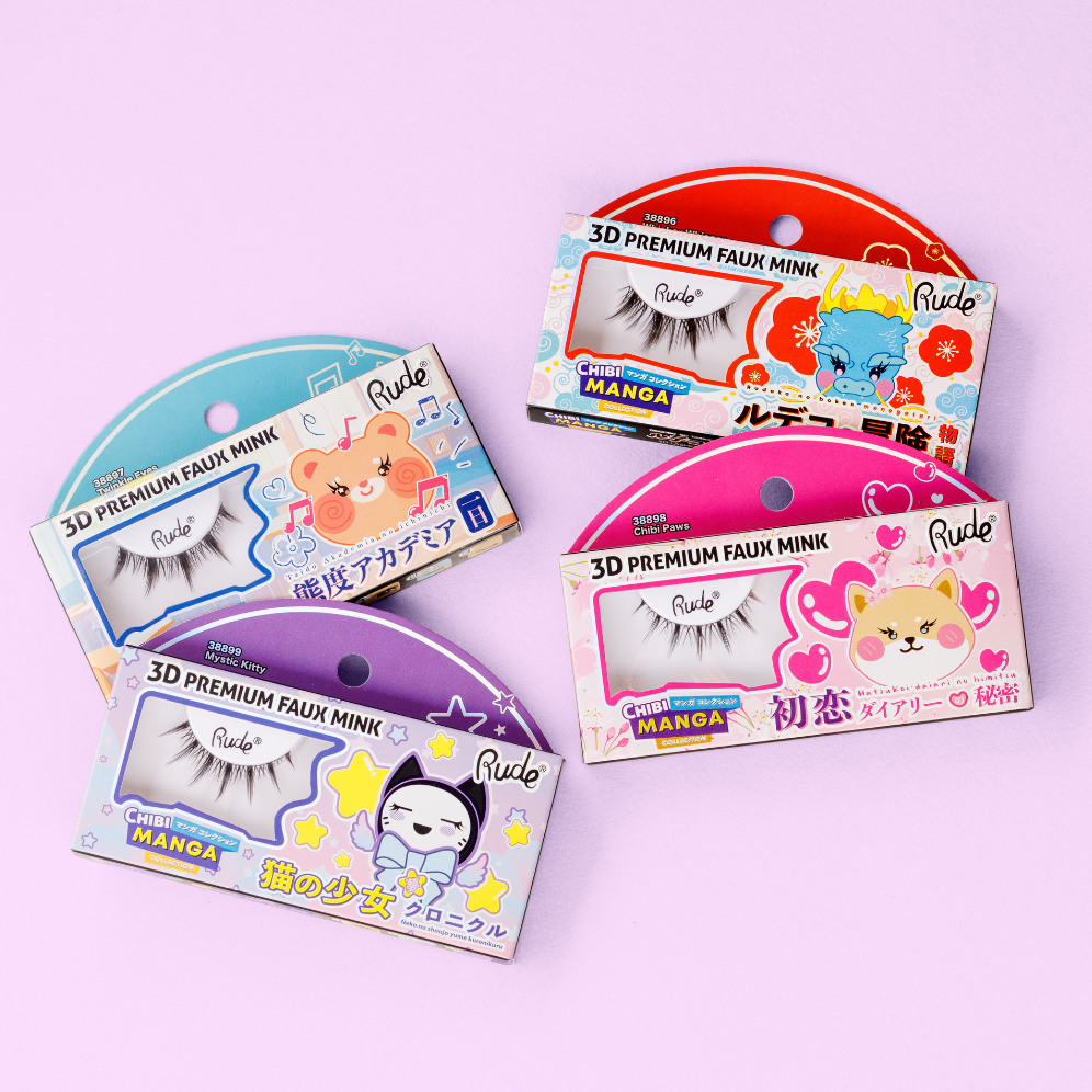 Chibi Manga 3D Premium Faux Mink Lashes – Rude Cosmetics