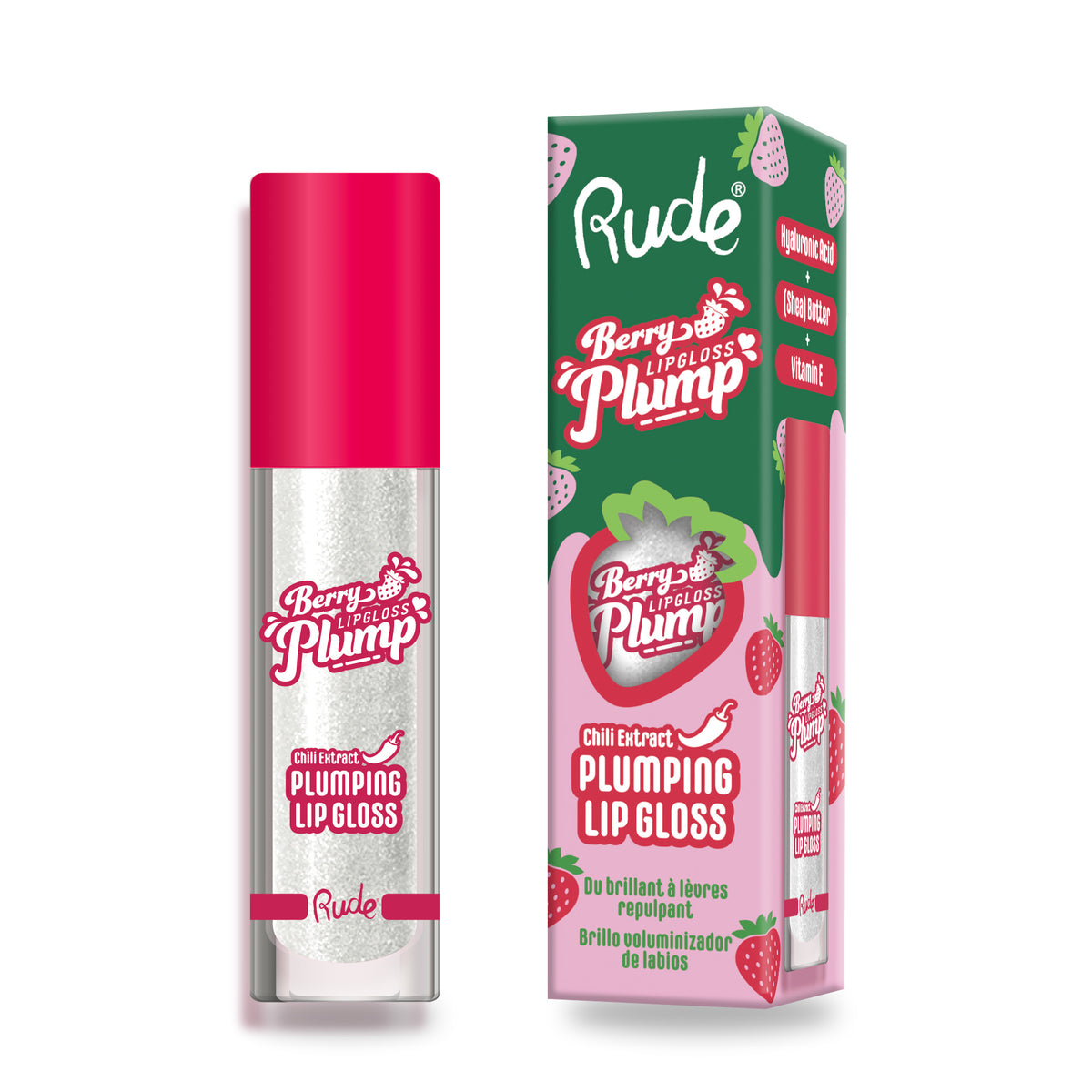 Berry Plump Plumping Lip Gloss Display Set, 64 pcs