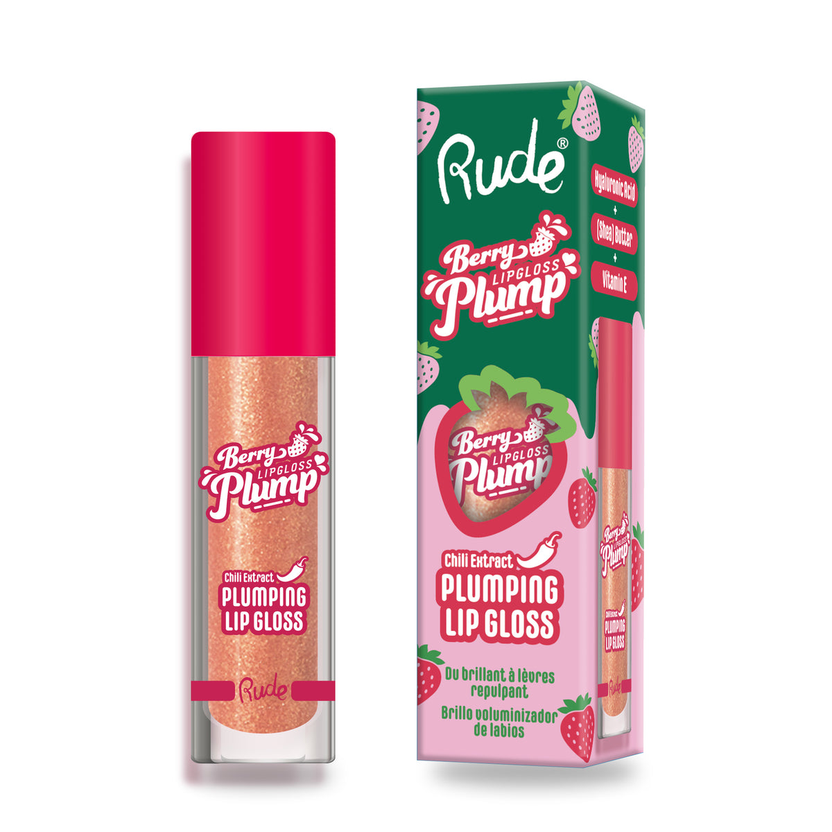 Berry Plump Plumping Lip Gloss Display Set, 64 pcs