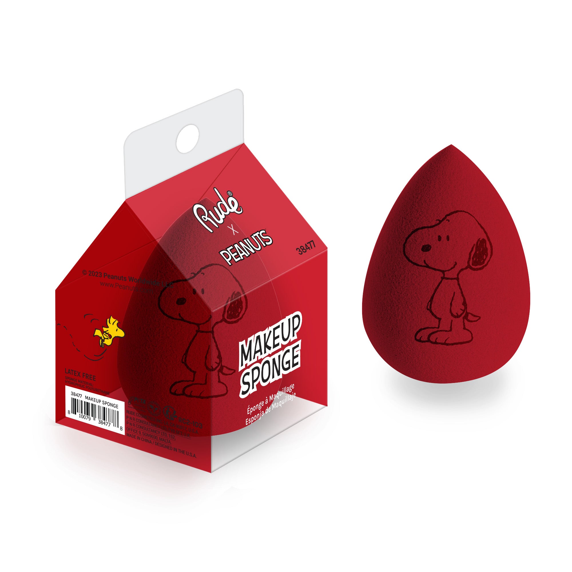 Peanuts Makeup Sponge - Foundation Sponge by Rude Cosmetics