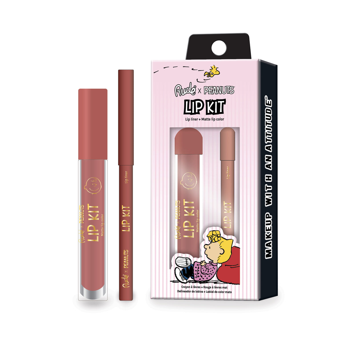 Peanuts Lip Kit - Lip Liner + Matte Lip Color – Rude Cosmetics
