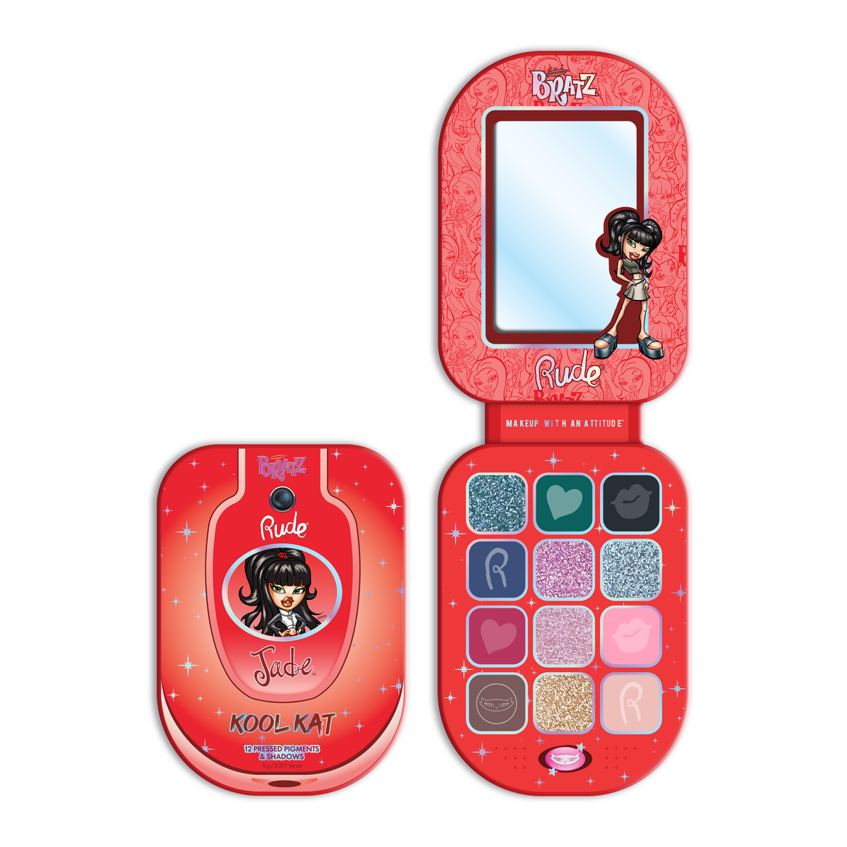 Bratz Jade Eyeshadow Palette Kool Kat Rude Cosmetics