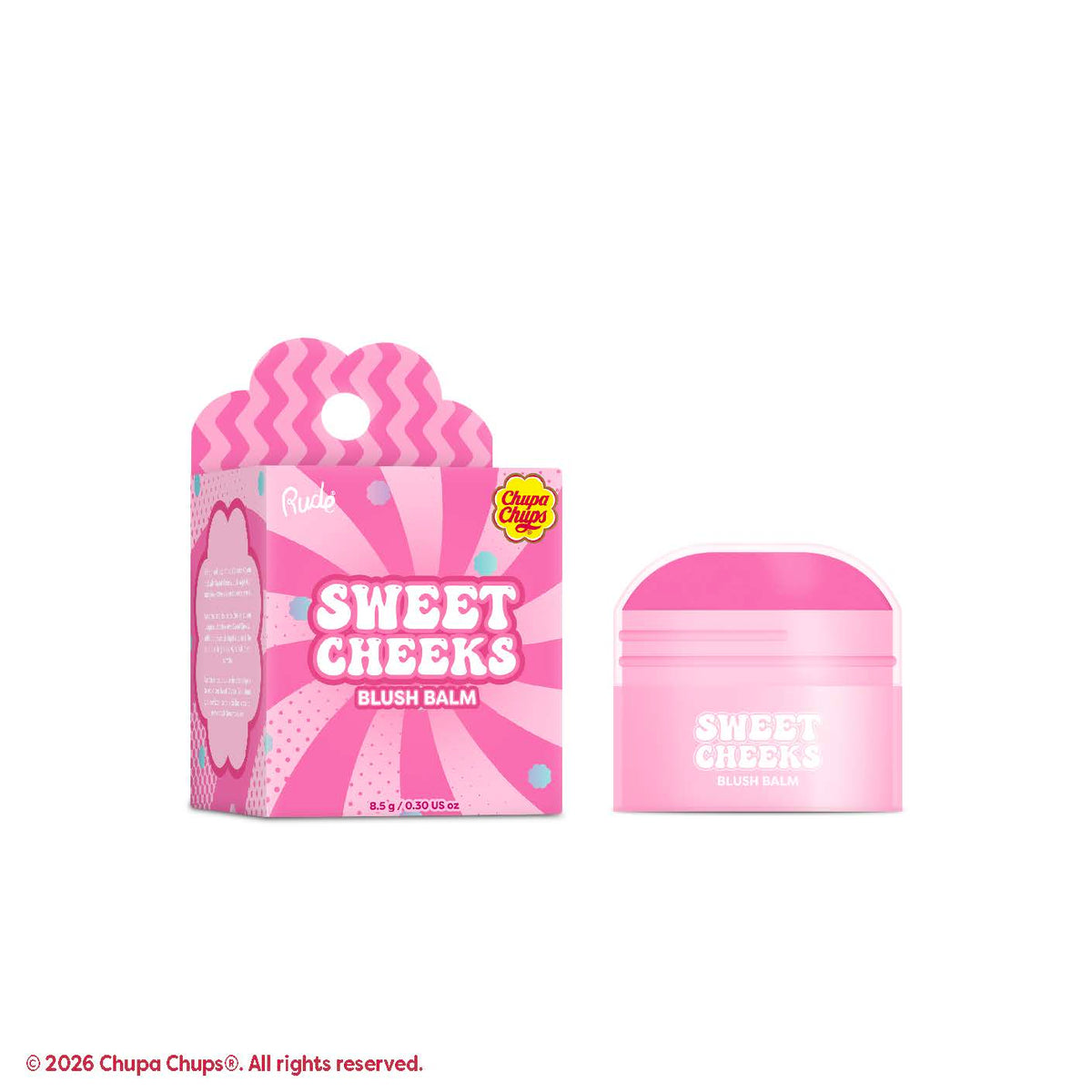 Rude Chupa Chups Sweet Cheeks Blush Balm Berry Pink product package