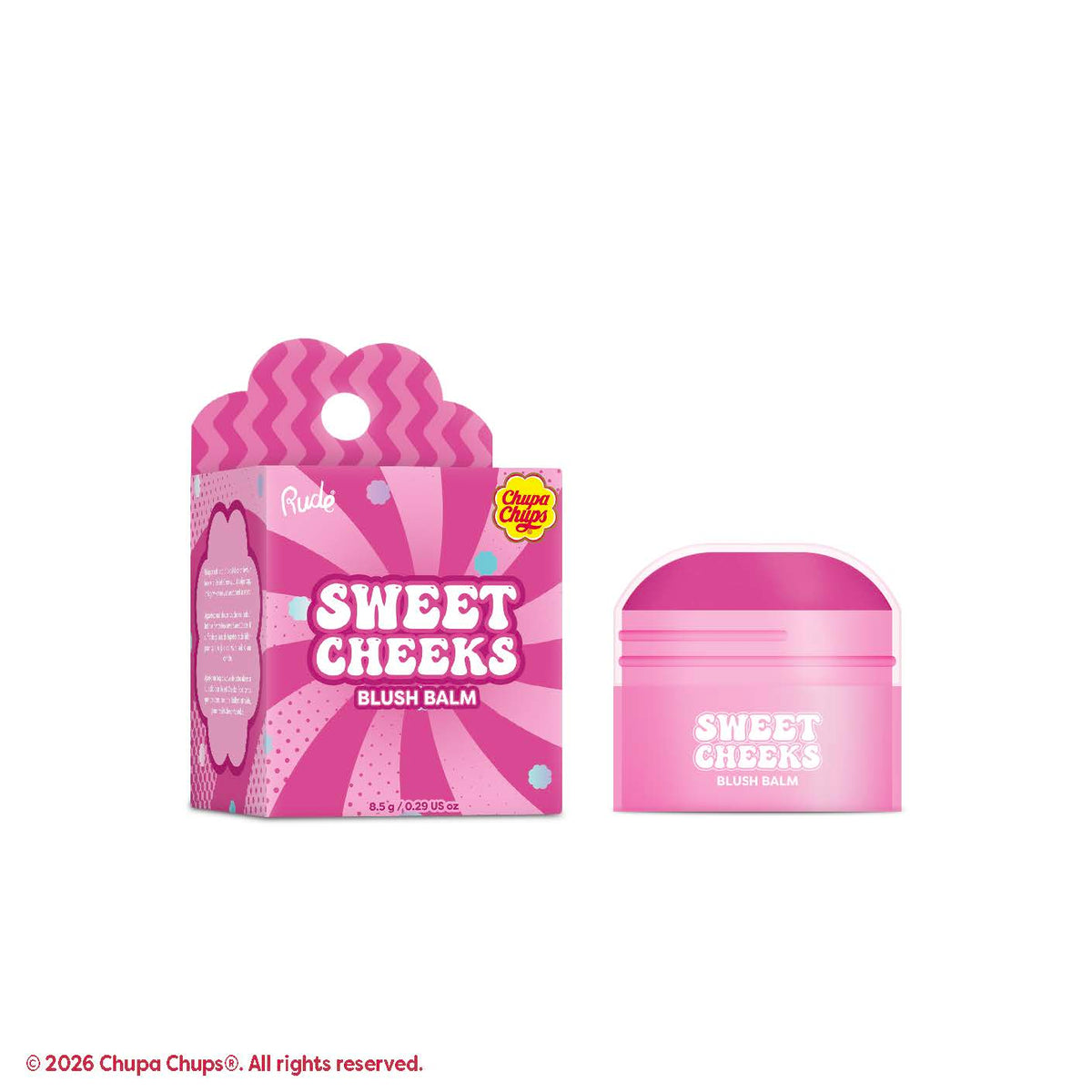 Rude Chupa Chups Sweet Cheeks Blush Balm Pixie Plum product package