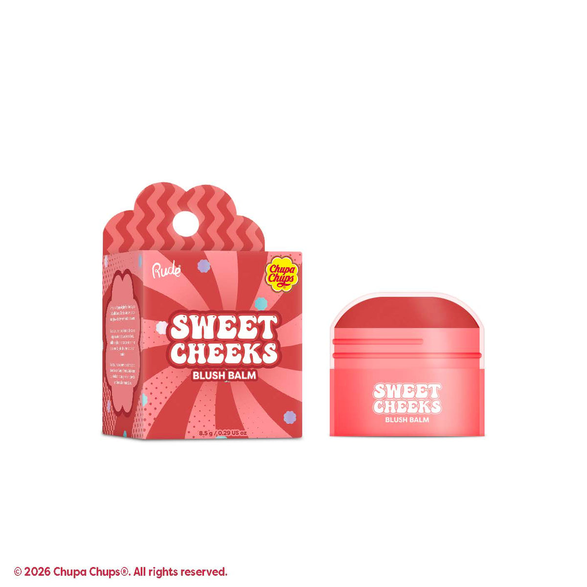 Rude Chupa Chups Sweet Cheeks Blush Balm Dulce Drizzle product package