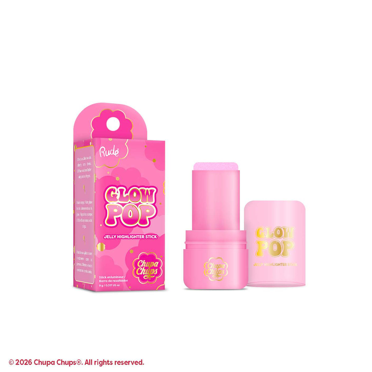 Rude Chupa Chups Glow Pop Jelly Highlighter Stick Bubblegum Fizz product package