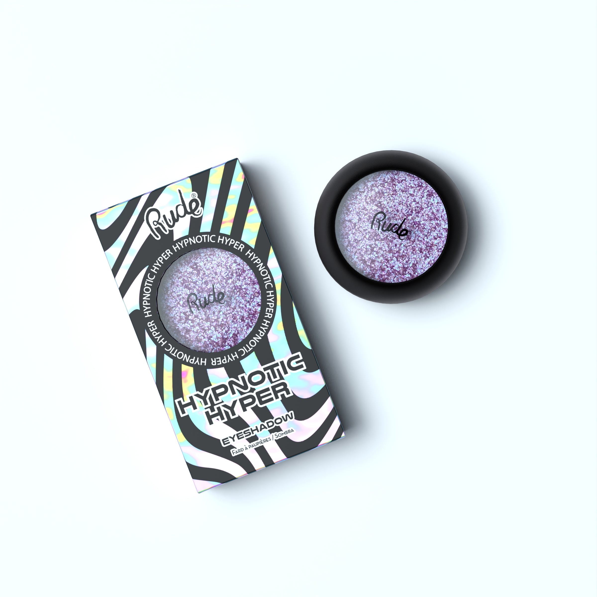 Rude Hypnotic Hyper Duo Chrome Eyeshadow Mesmer Eyes product package