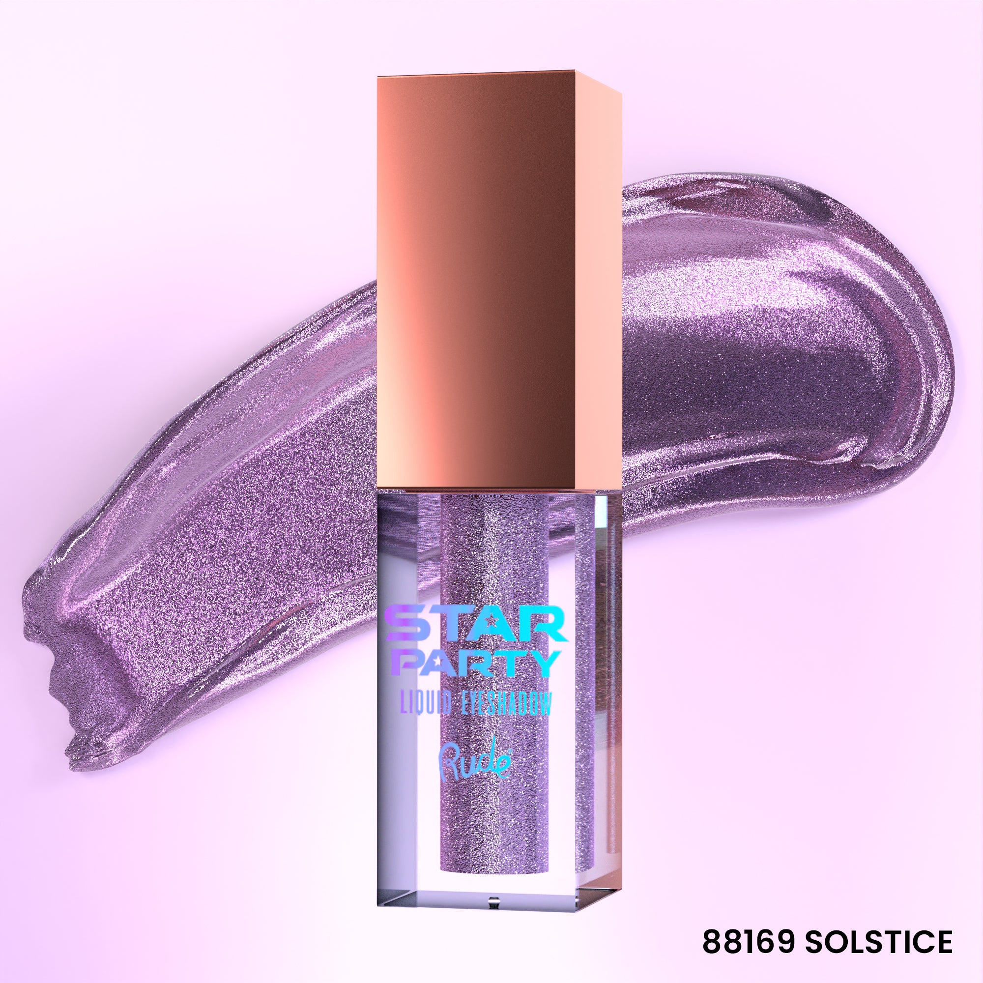 Rude Star Party Liquid Glitter Eyeshadow Solstice product package