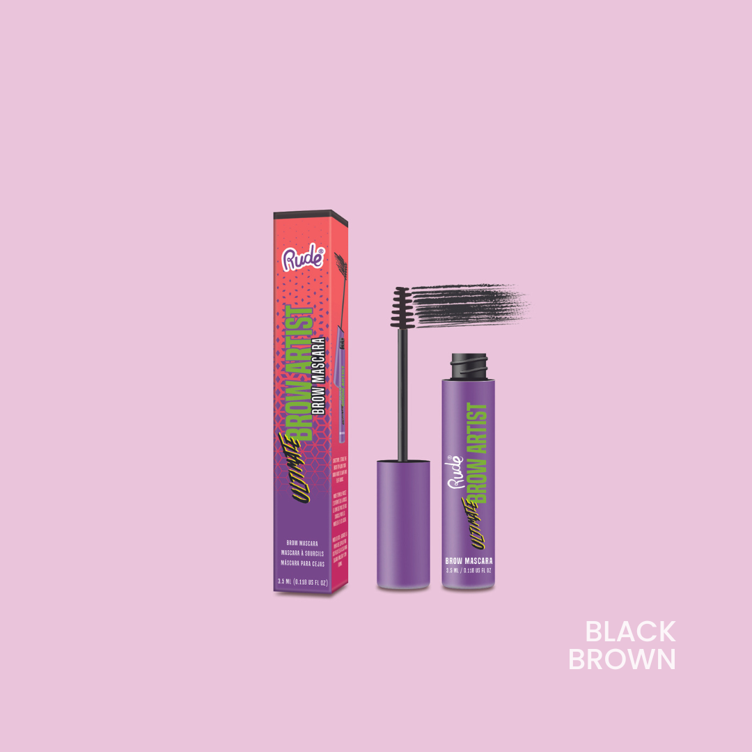 Rude Ultimate Brow Artist - Brow Mascara Black Brown product package
