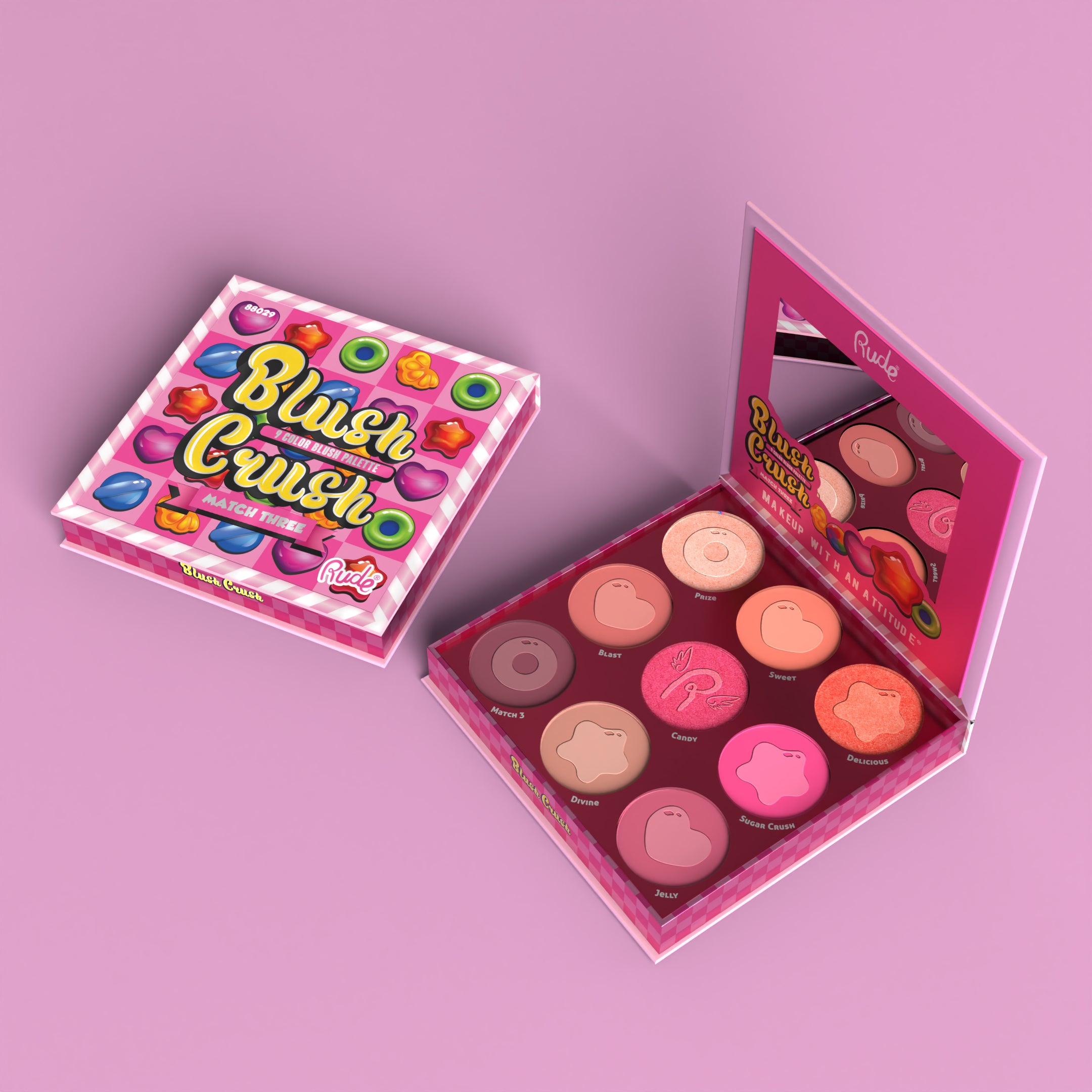 Blush Crush 9 Color Blush on Palette Match Three | RUDE – Rude