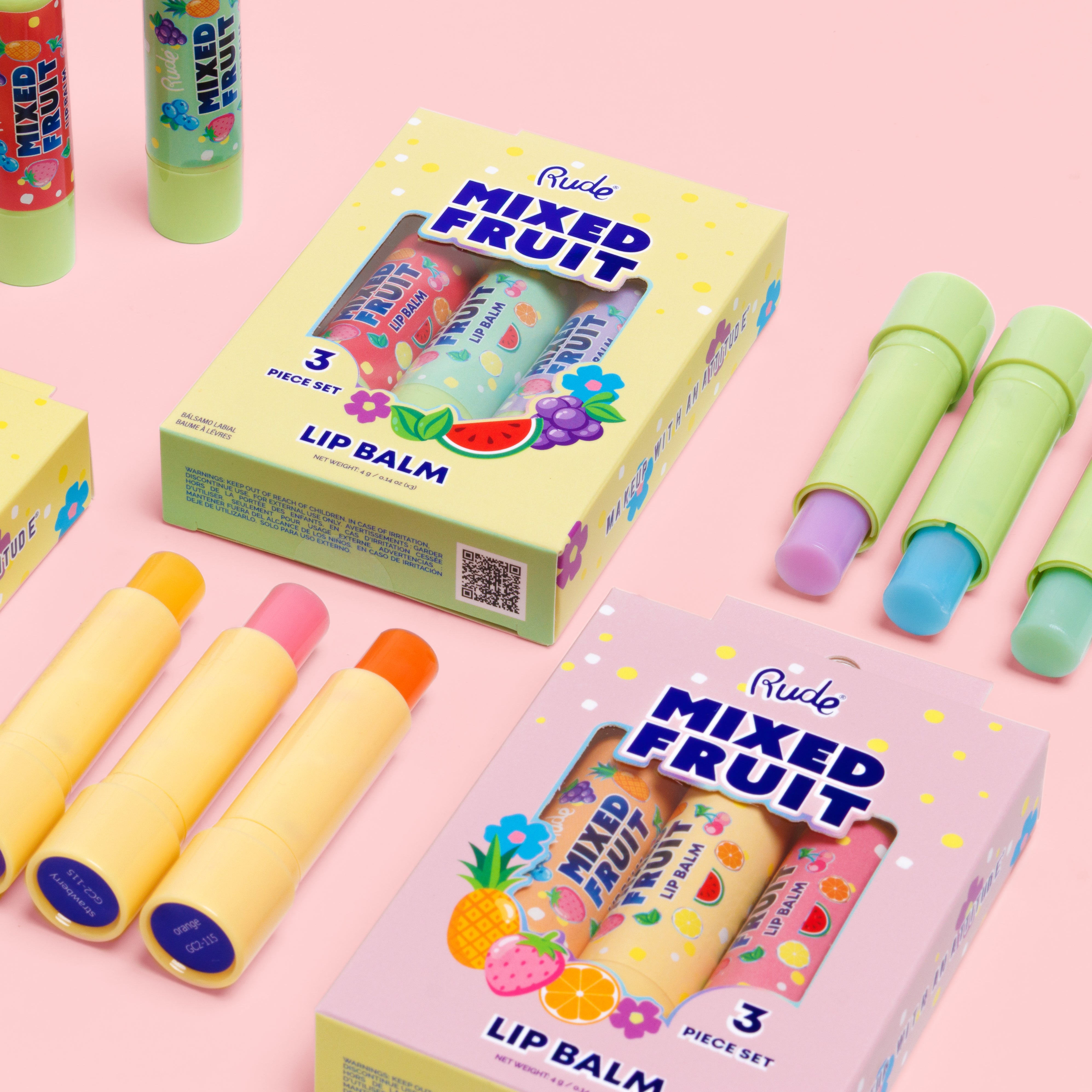 Mixed Fruit Lip Balm Trio – Rude Cosmetics