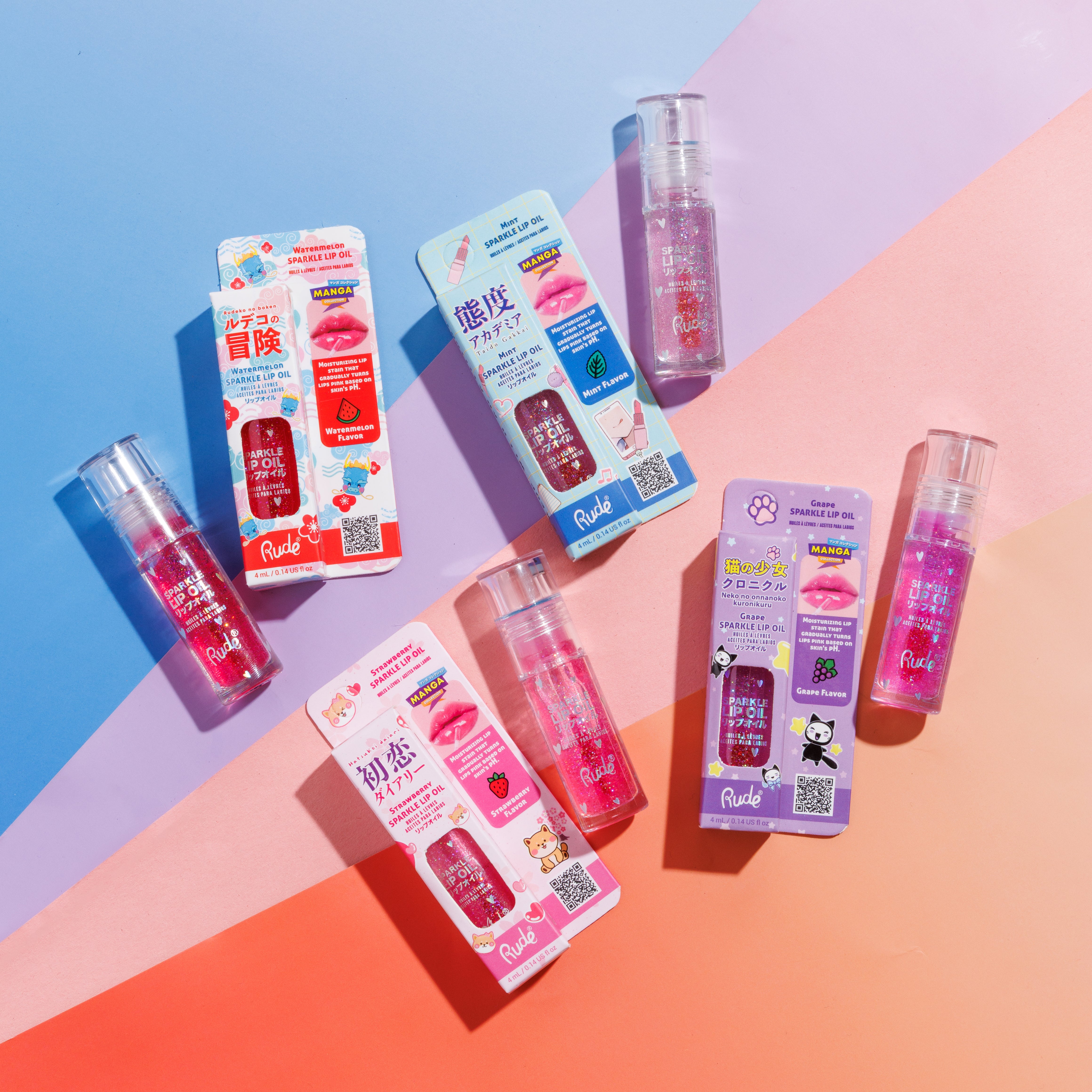 Manga Sparkle Lip Oil | Hydrating & Glossy Finish – Rude Cosmetics