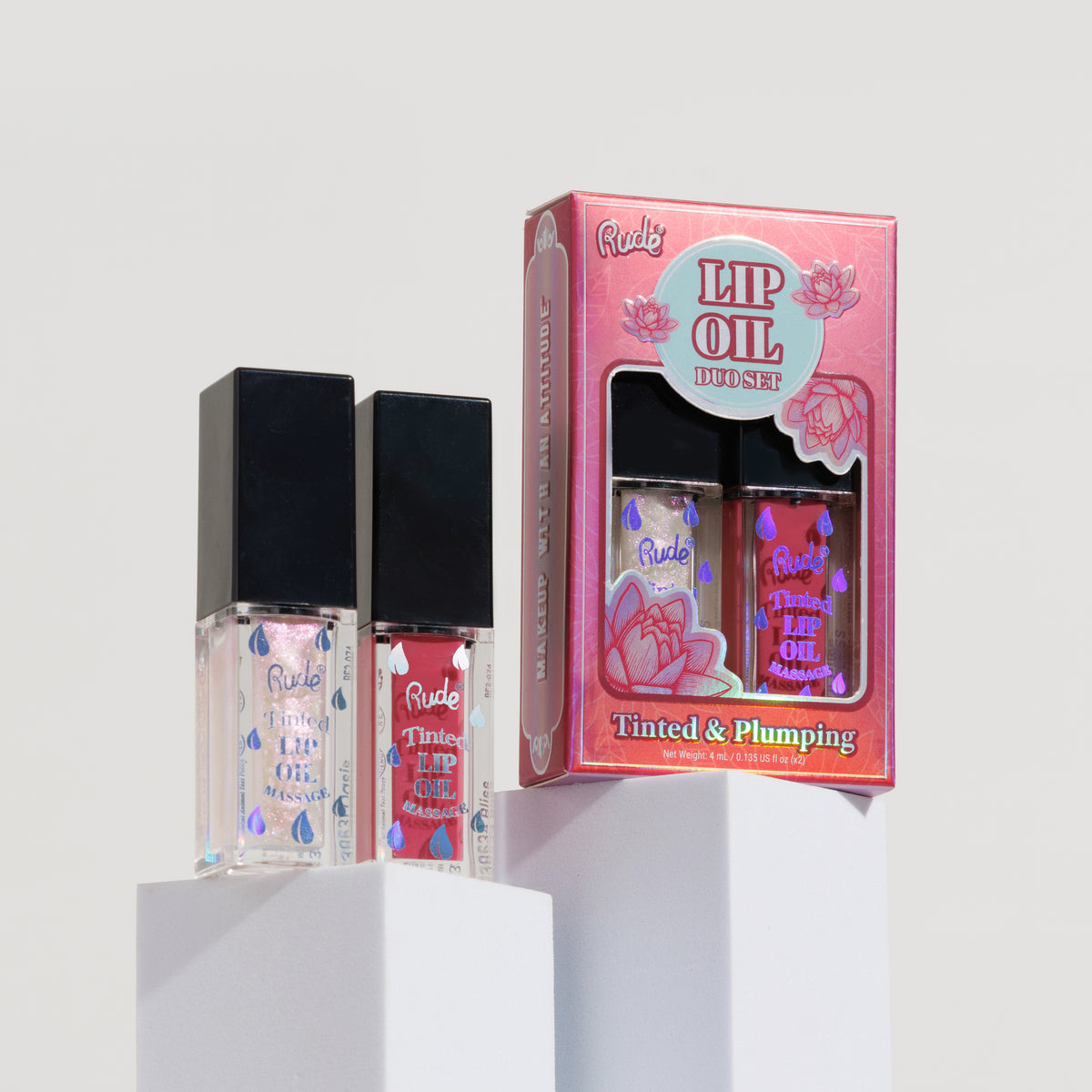 Tinted & Plumping Lip Oil Massage Duo Set