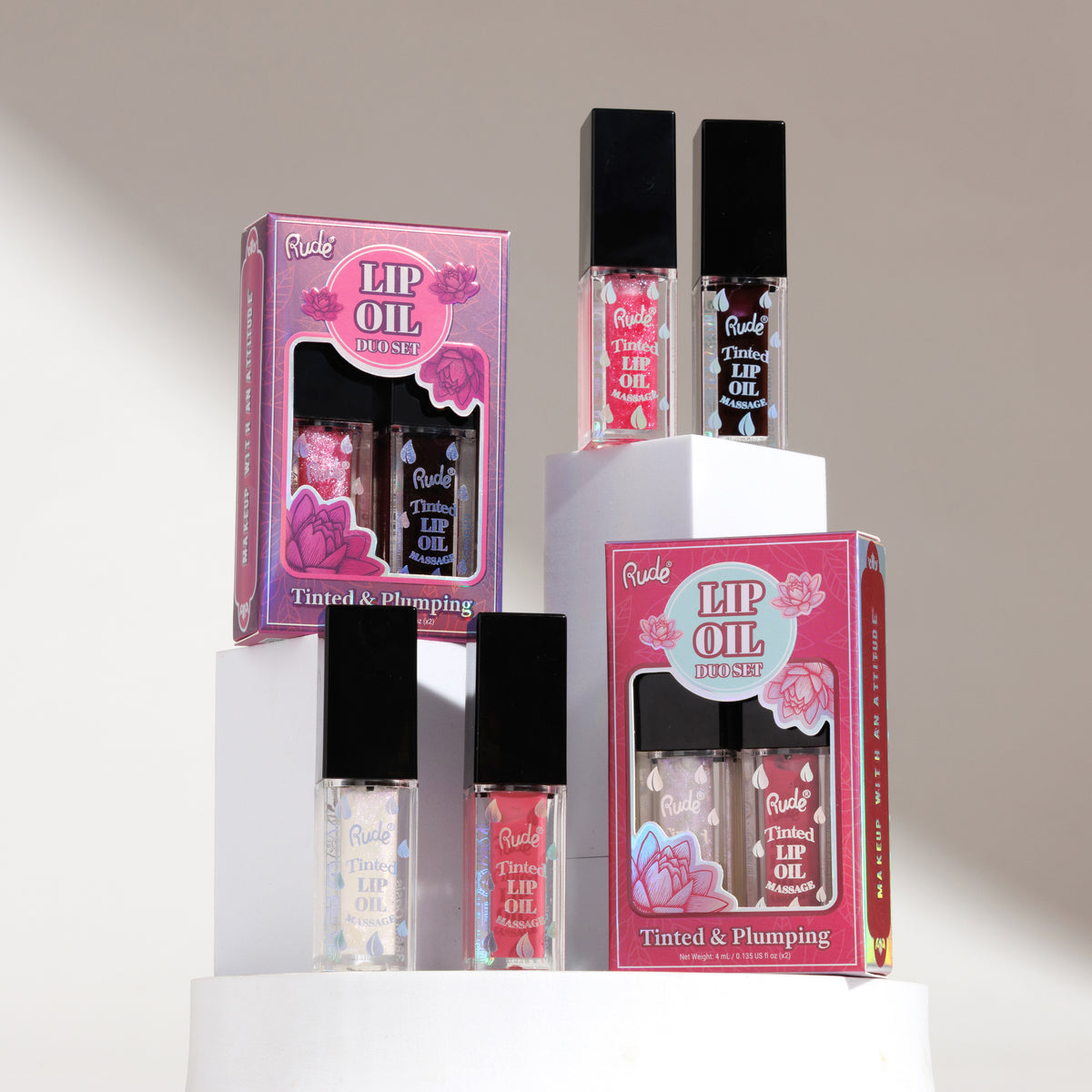 Tinted & Plumping Lip Oil Massage Duo Set