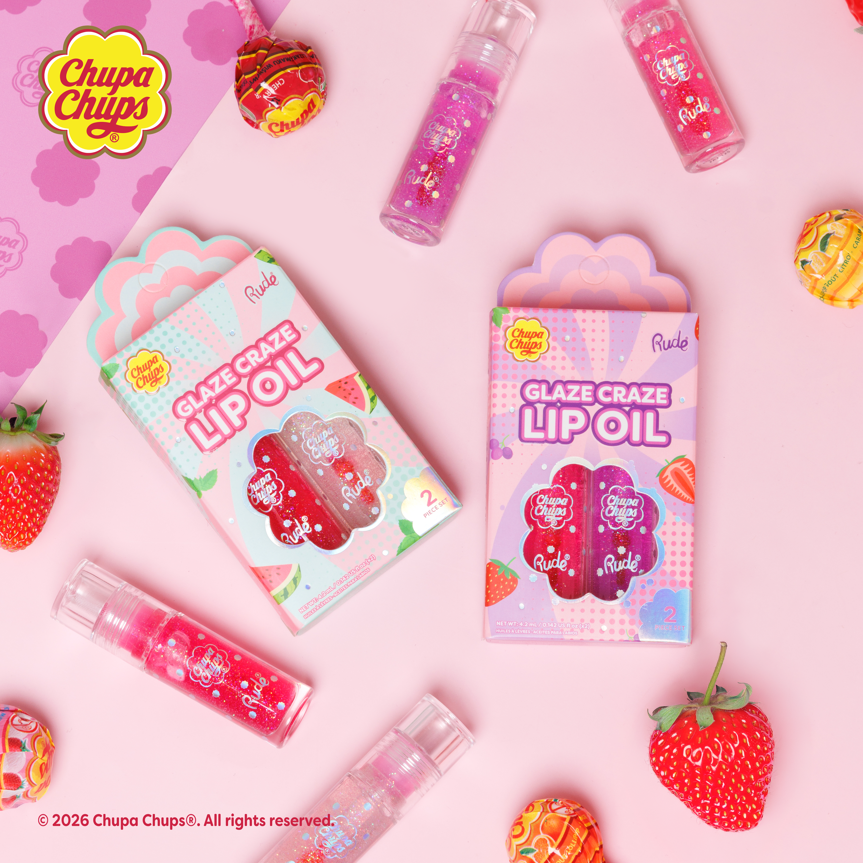 Chupa Chups Glaze Craze Lip Oil Duos – Rude Cosmetics