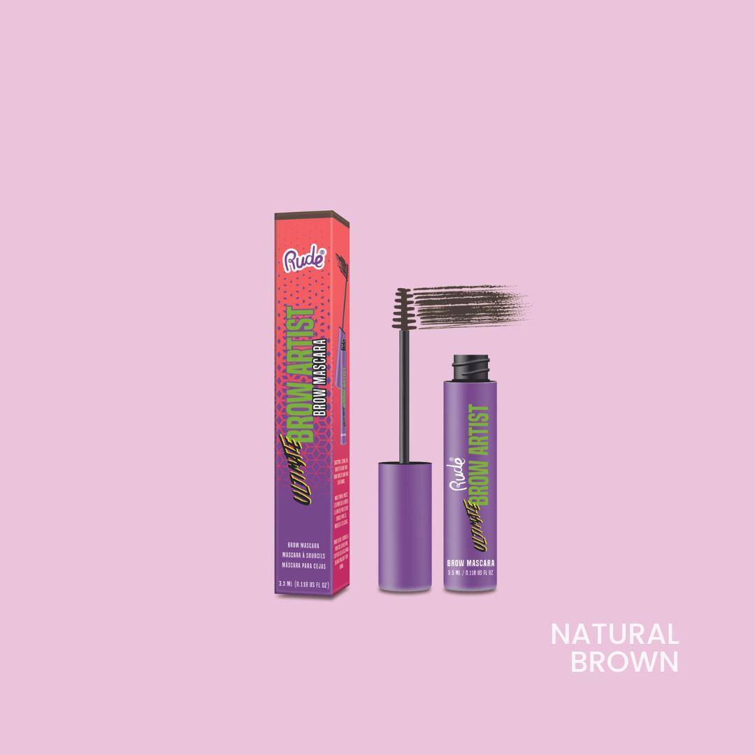 Rude Ultimate Brow Artist - Brow Mascara Natural Brown product package