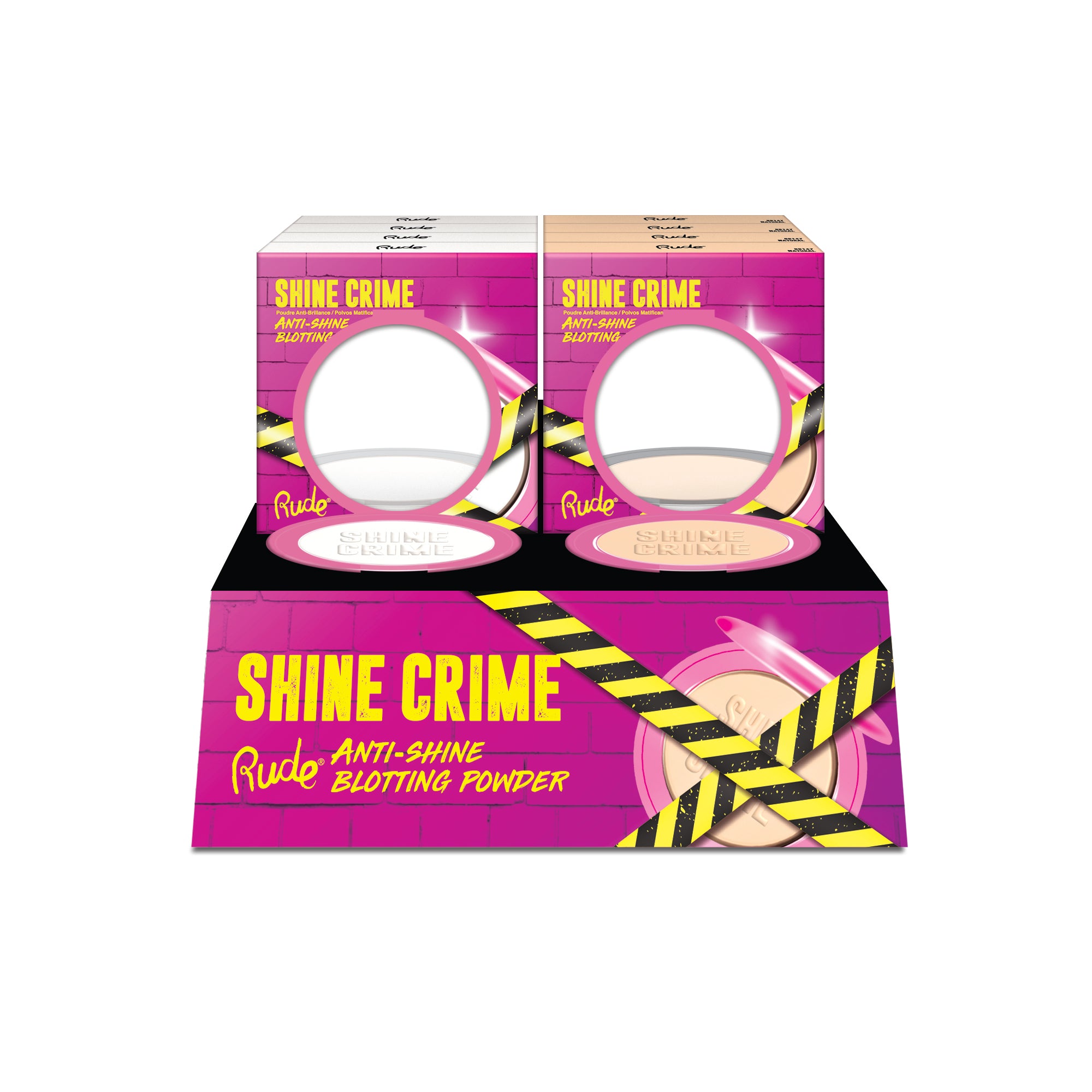 Shine Crime Blotting Powder Display Set, 24pcs – Rude Cosmetics