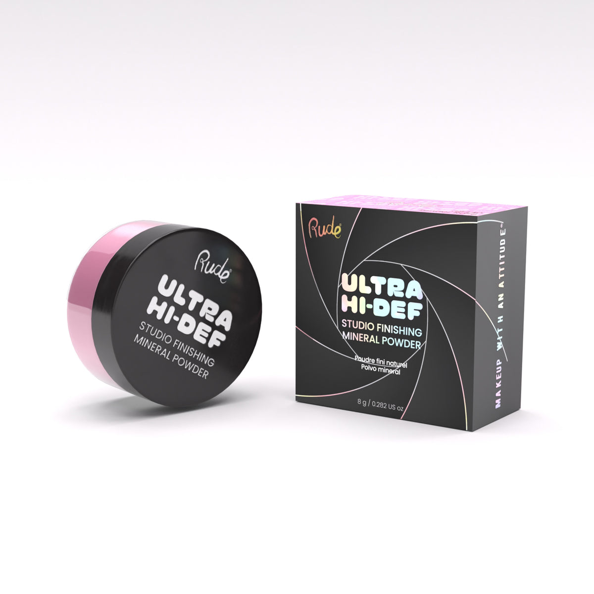 UHD Studio Finishing Mineral Powder Display Set, 36 PCS – Rude Cosmetics