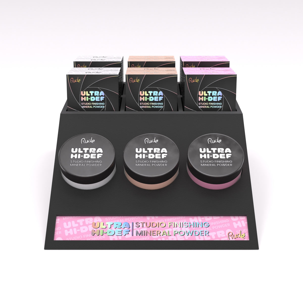 UHD Studio Finishing Mineral Powder Display Set, 36 PCS – Rude Cosmetics