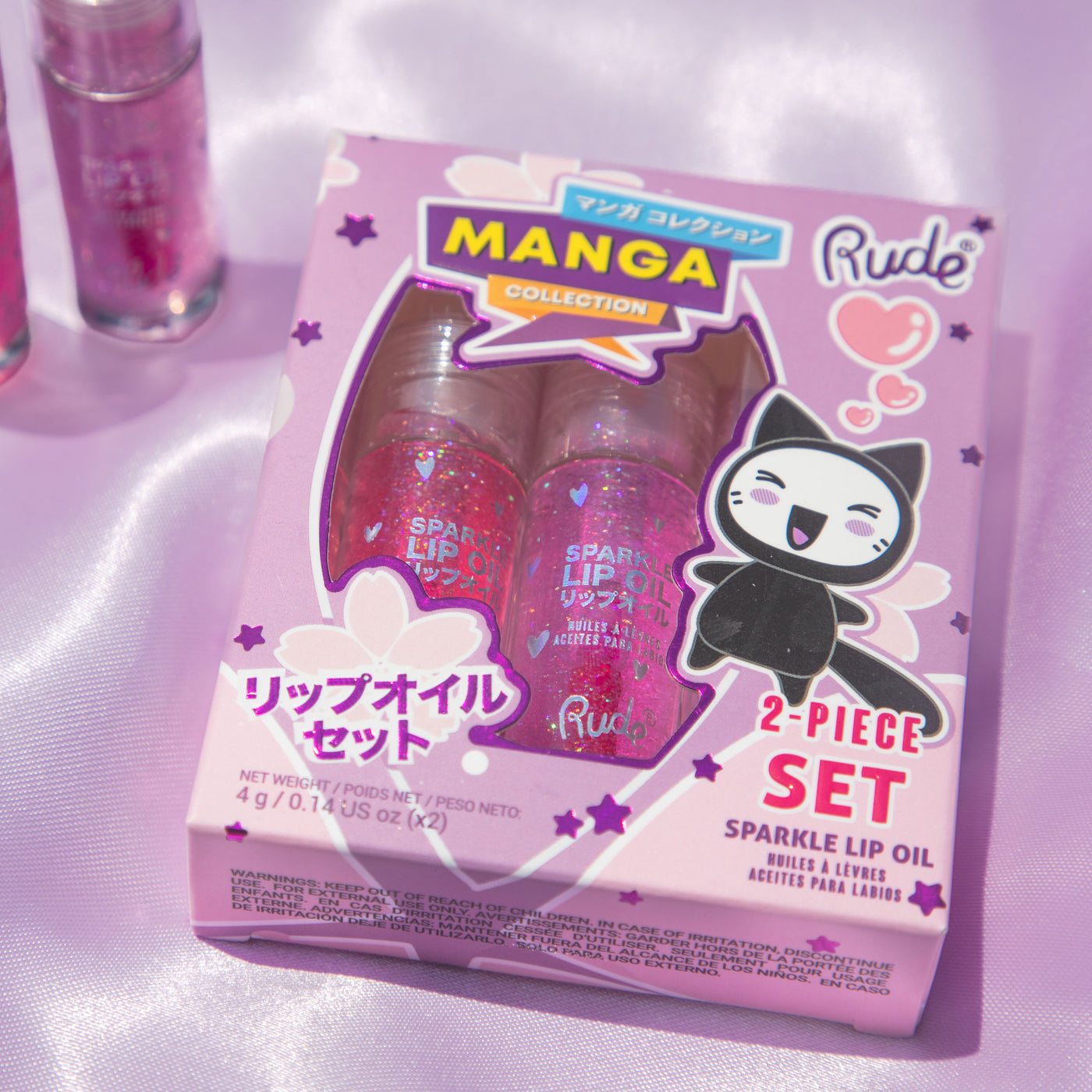 Manga Collection Sparkle Lip Oil Duo By Rude Cosmetics Sparkling Lip Oil manga-collection-sparkle-lip-oil-duo-by-rude-cosmetics-sparkling-lip-oil