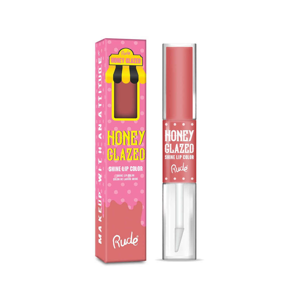 Honey Glazed Shine Lip Color Display Set, 64 pcs