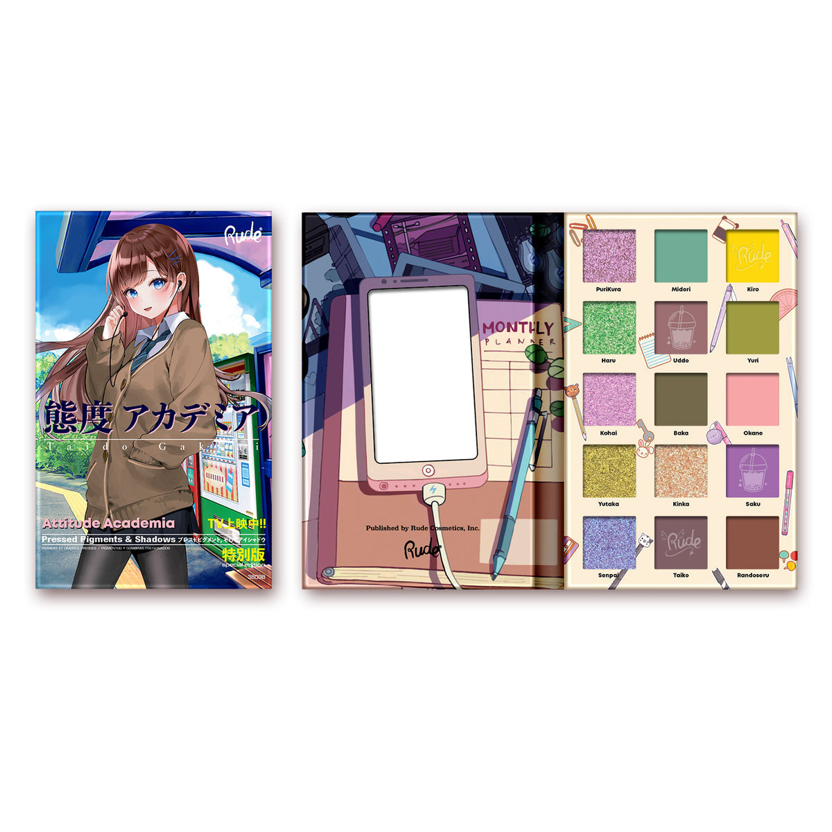 Manga Collection Pressed Pigments & Shadows Palette - Attitude Academia