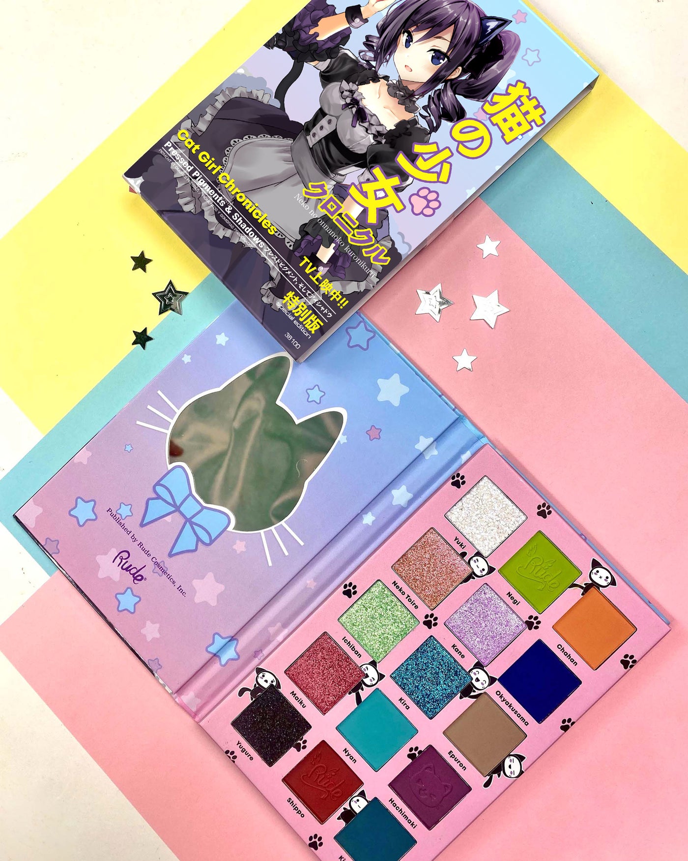 Manga Collection Pressed Pigments & Shadows Palette - Cat Girl Chronic –  Rude Cosmetics