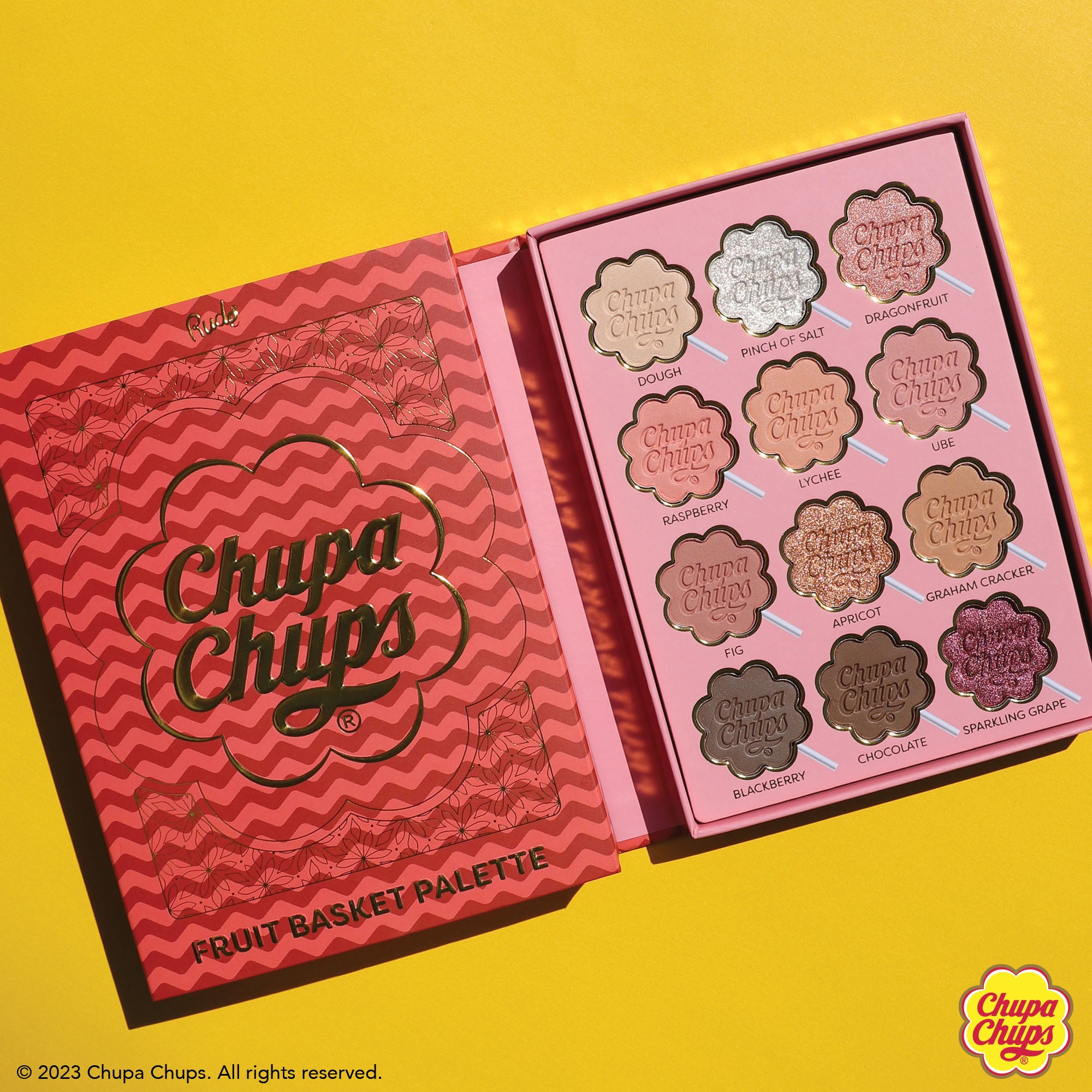 Chupa Chups Fruit Basket 12 Color Palette by Rude Cosmetics