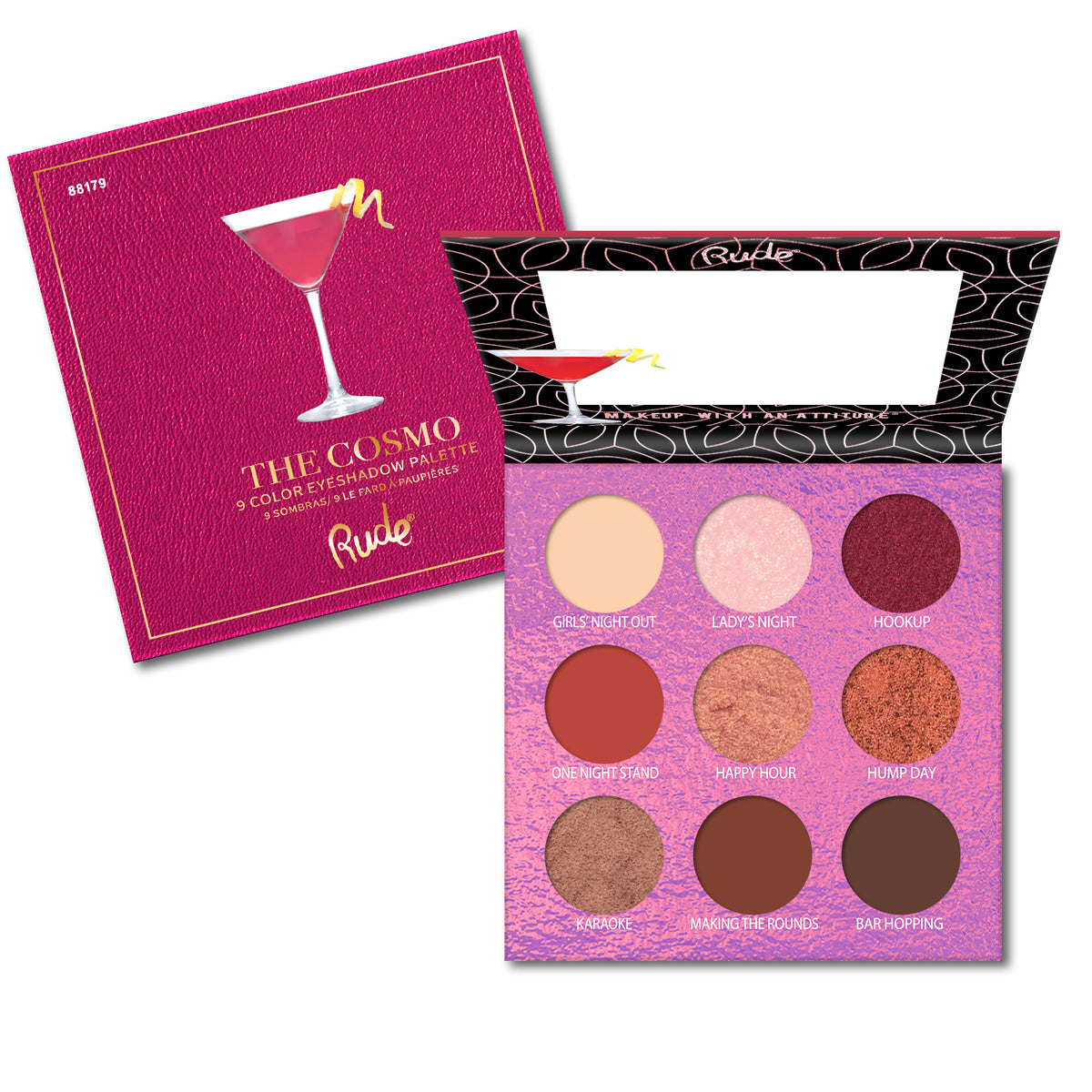 Cocktail Party 9 Color Vegan Eyeshadow Palette - The Cosmo
