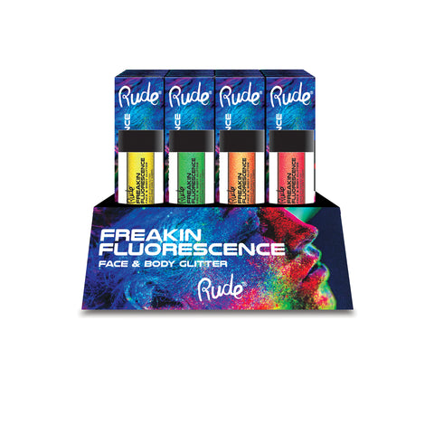 Freakin Fluorescence Face and Body Glitter Display Set, 48pcs