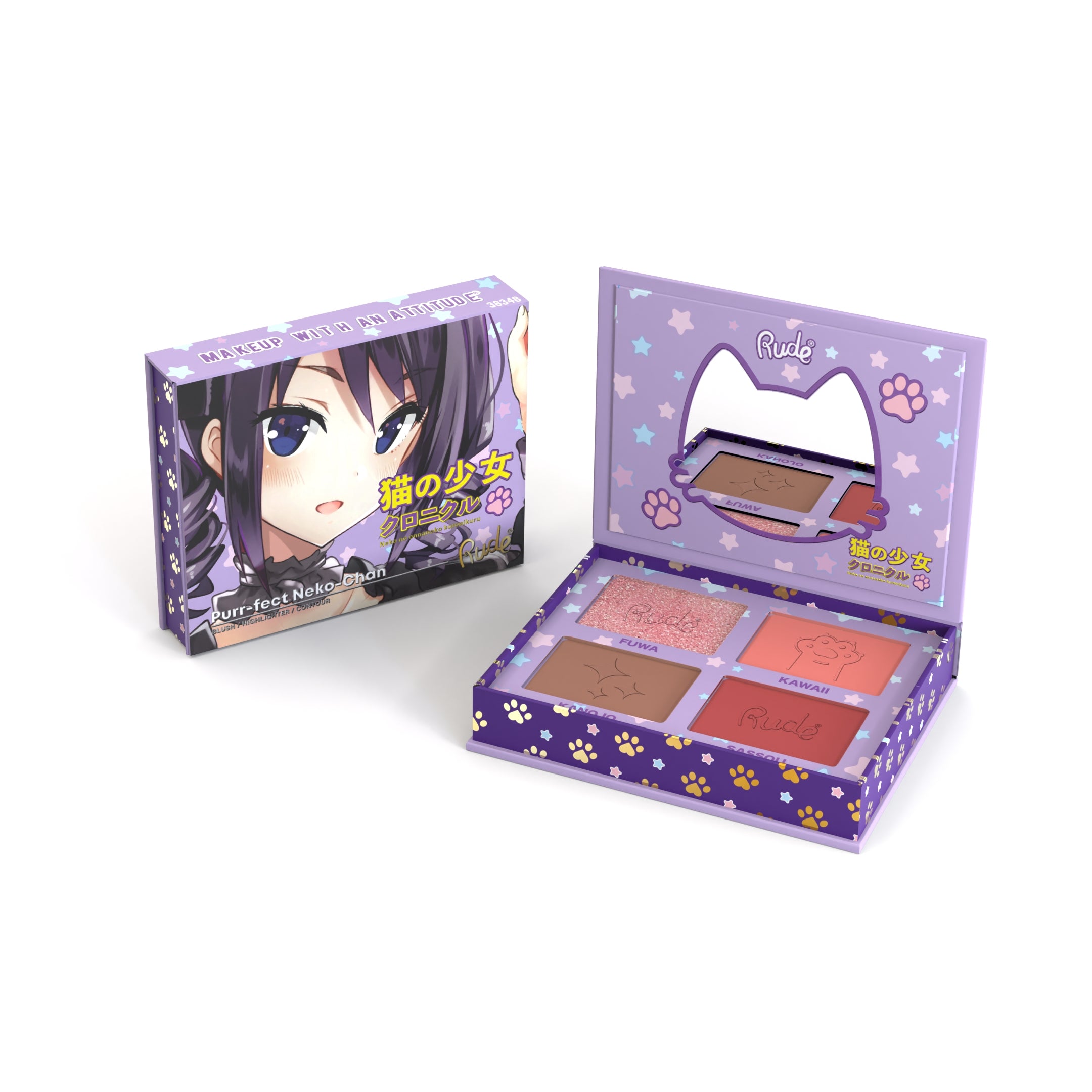 Rude Manga Collection Face Palette Purr-fect Neko-Chan product package