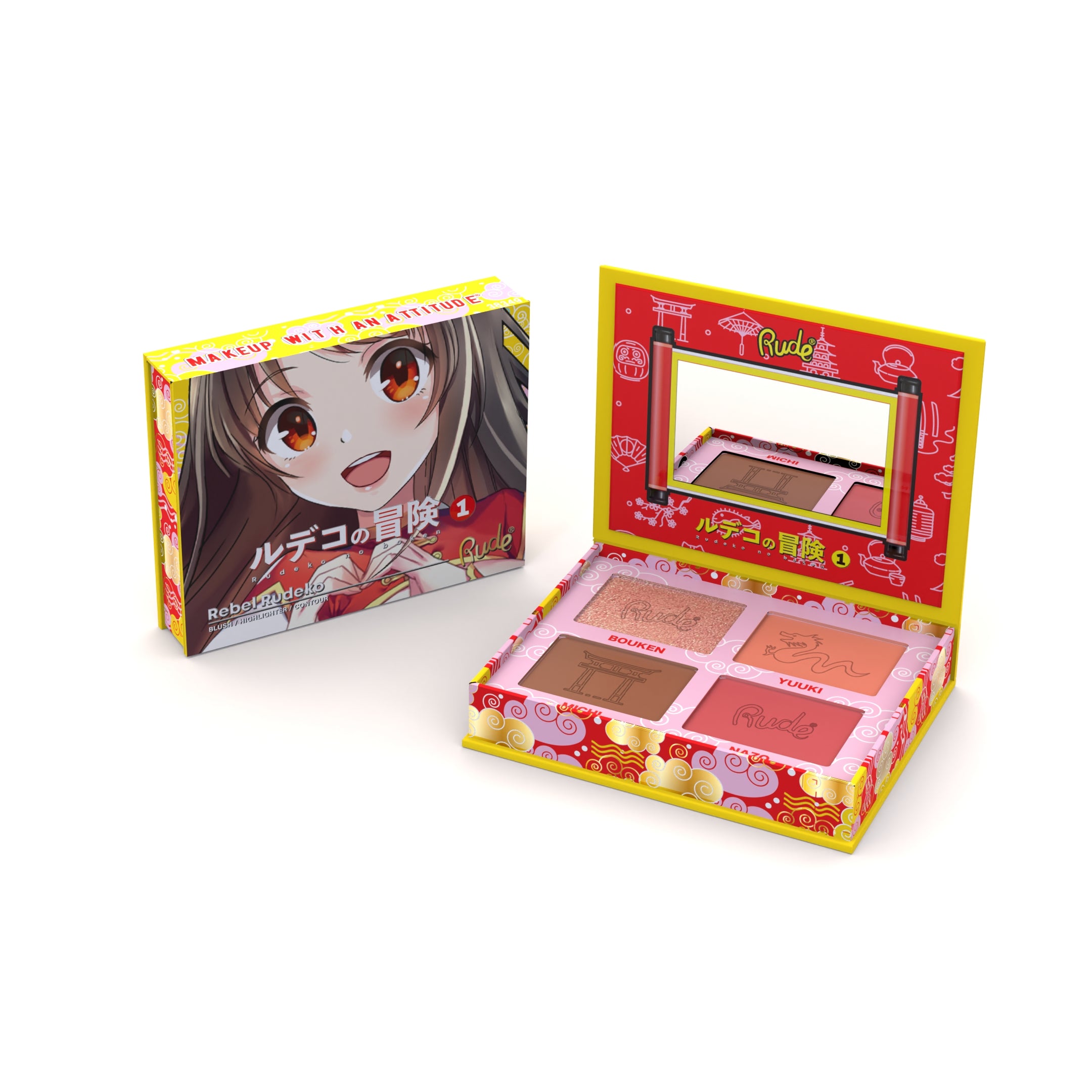 Rude Manga Collection Face Palette Rebel Rudeko product package