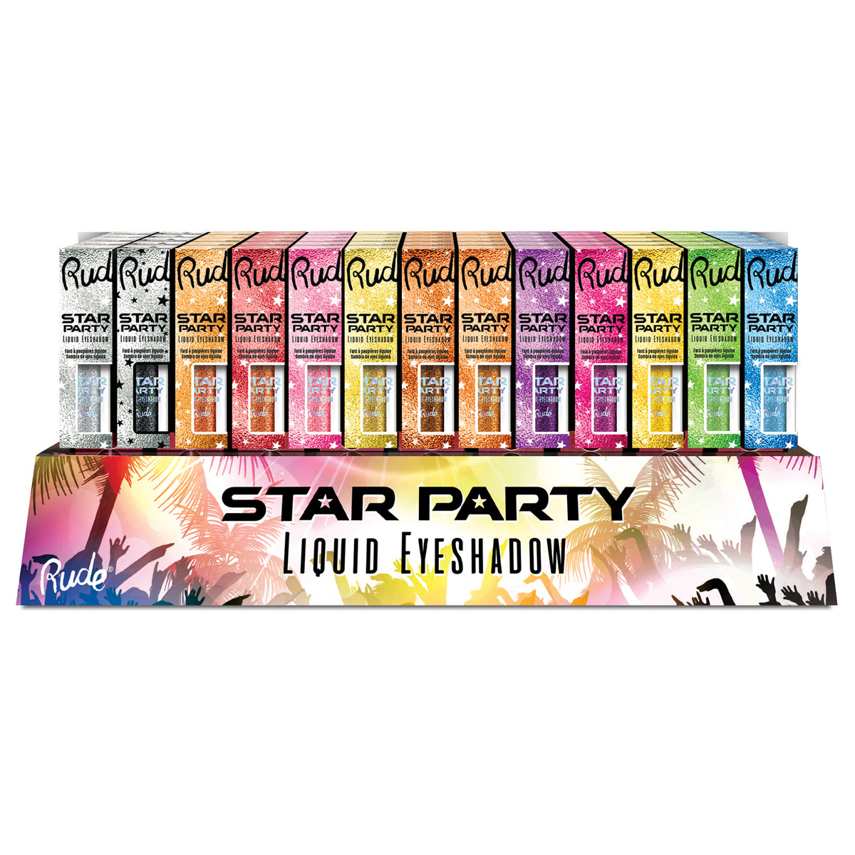 Star Party Liquid Glitter Eyeshadow Display Set, 156pcs