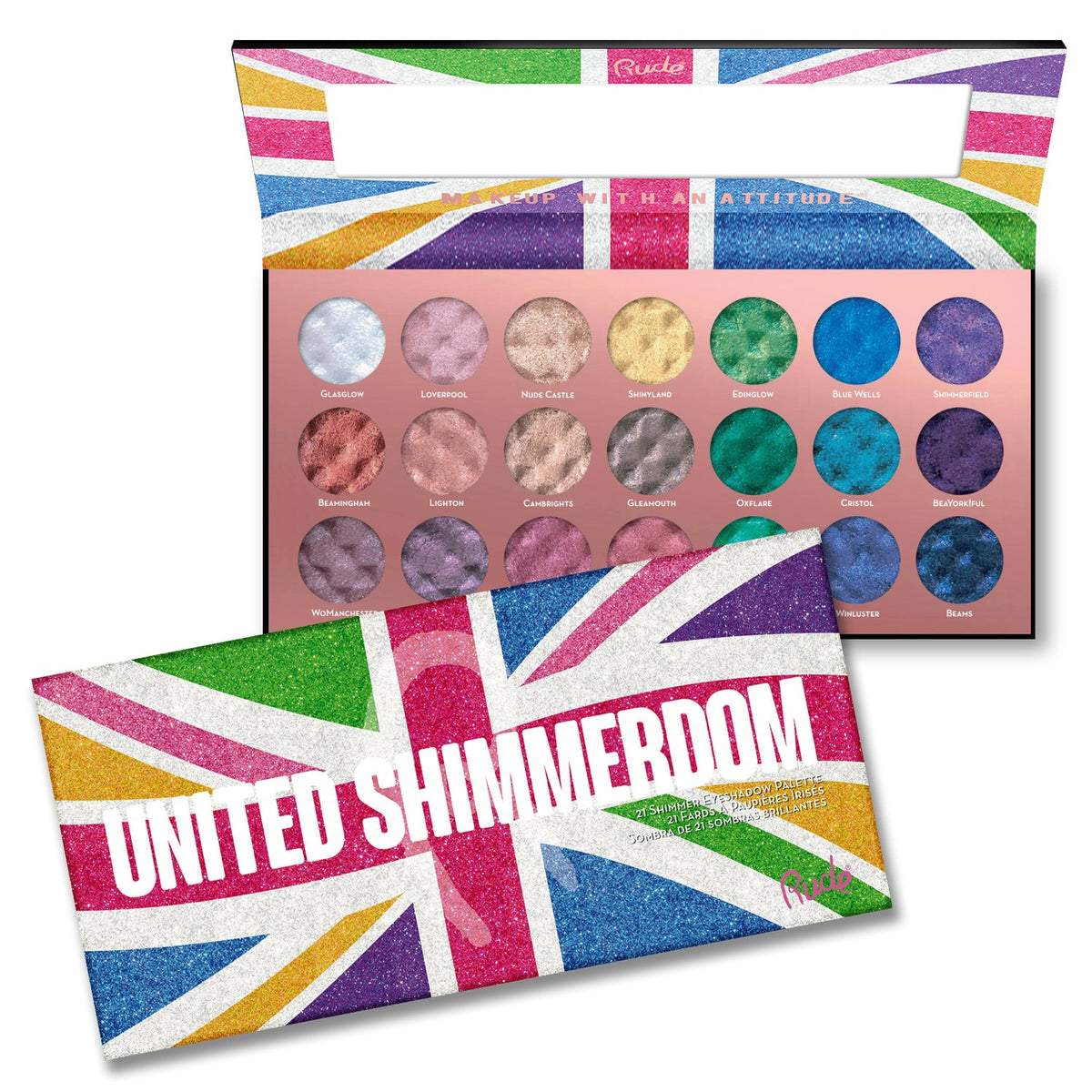 United Shimmerdom Shimmer Eyeshadow Palette Display Set, 12pcs
