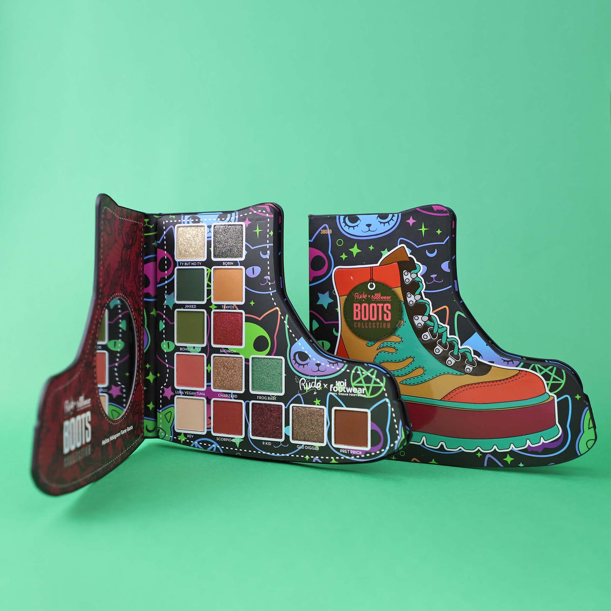 Rude x Koi Footwear Boots Collection - Helios Hologram Flame Boots
