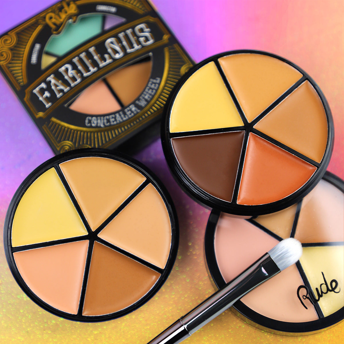 Shade Rude Fabulous Concealer Wheel - Multi-Shade Coverage & Correction – Rude ...
