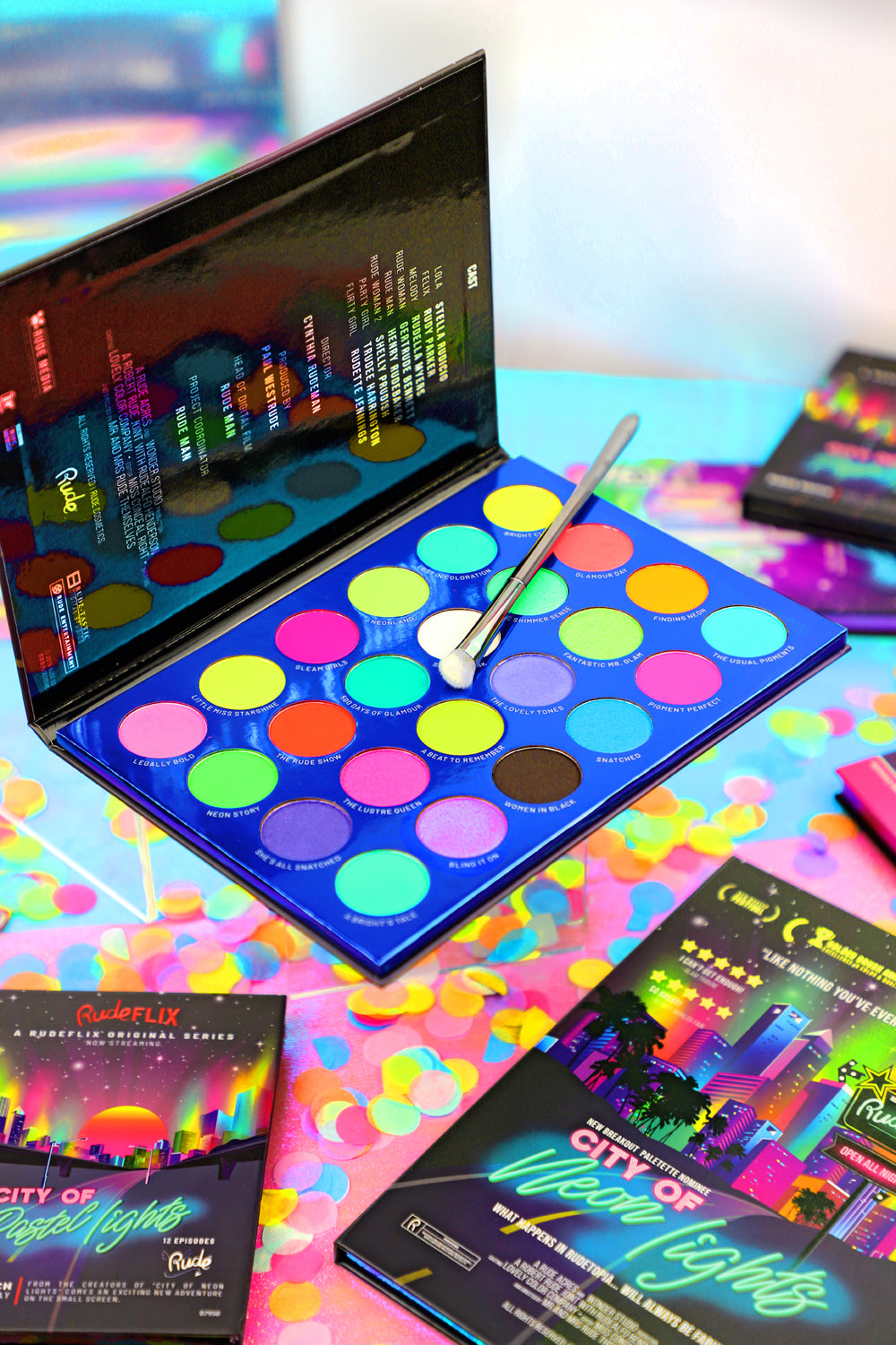 City of Neon Lights -24 Vibrant Pigments &amp; Bright Color Eyeshadow Palette